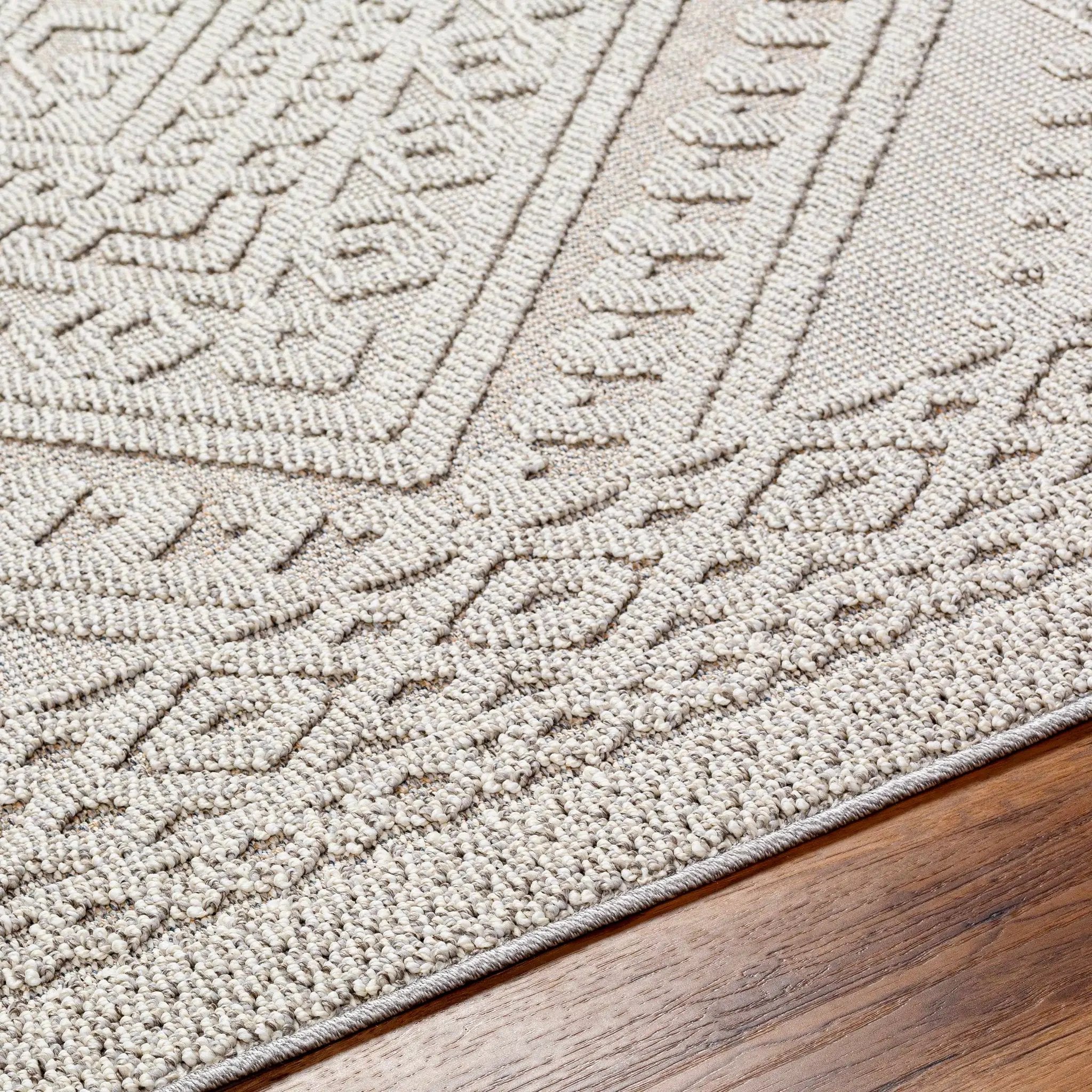 Hibah Natural Gray Outdoor Area Rug - Clearance by Boutique Rugs