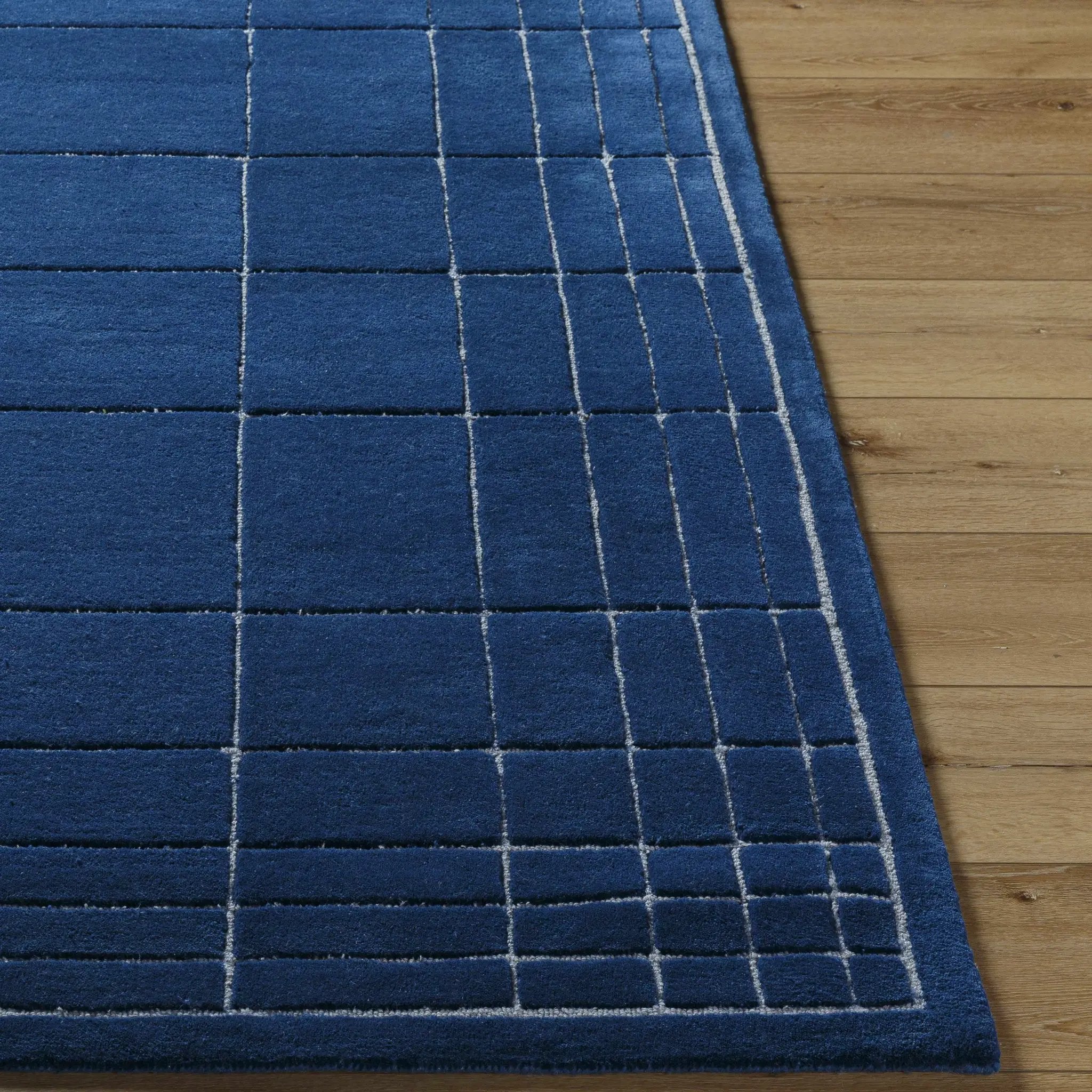 Sedna Navy Wool Area Rug by Boutique Rugs