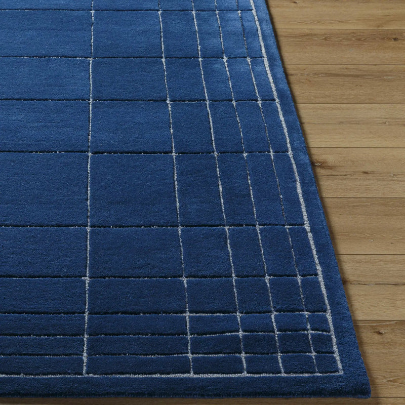 Sedna Navy Wool Area Rug by Boutique Rugs