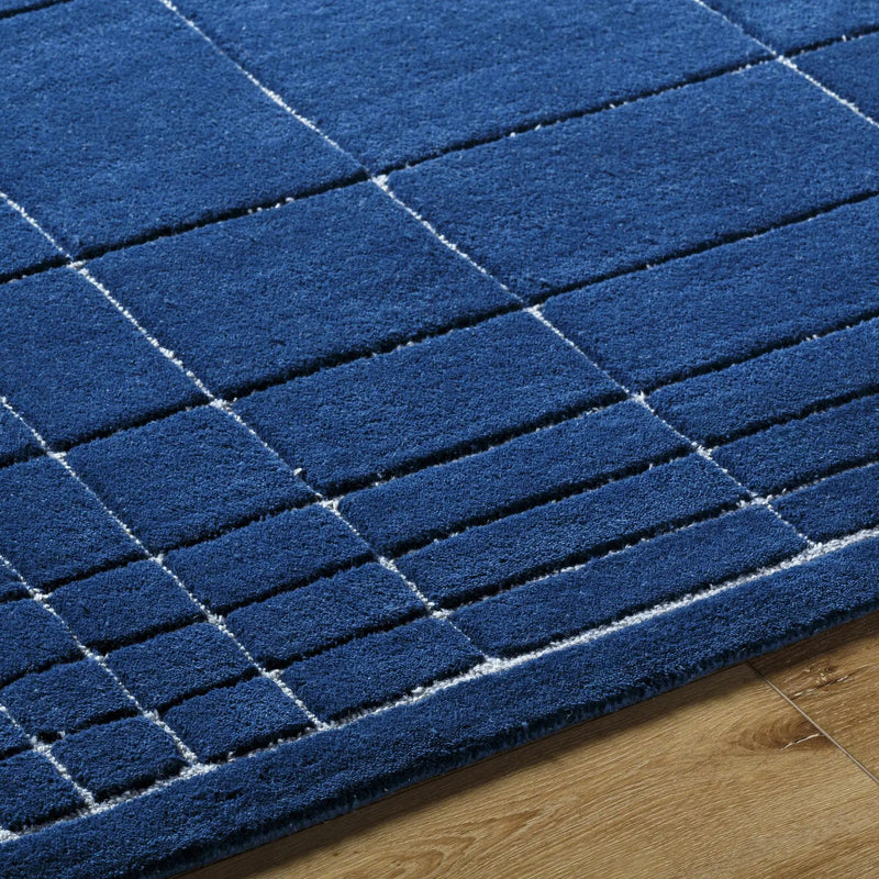 Sedna Navy Wool Area Rug by Boutique Rugs