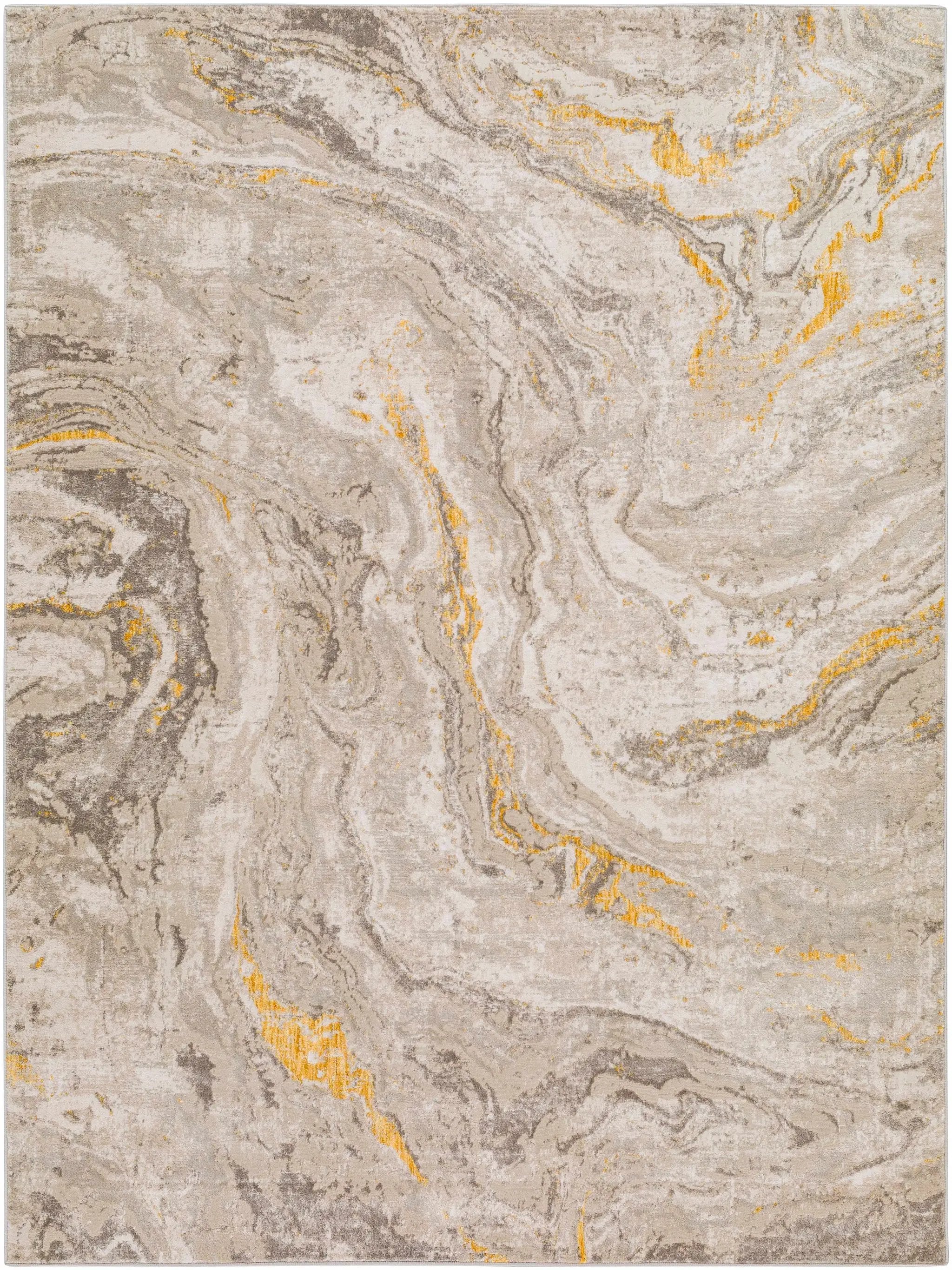 Akins Beige Marble Rug - Clearance by Boutique Rugs