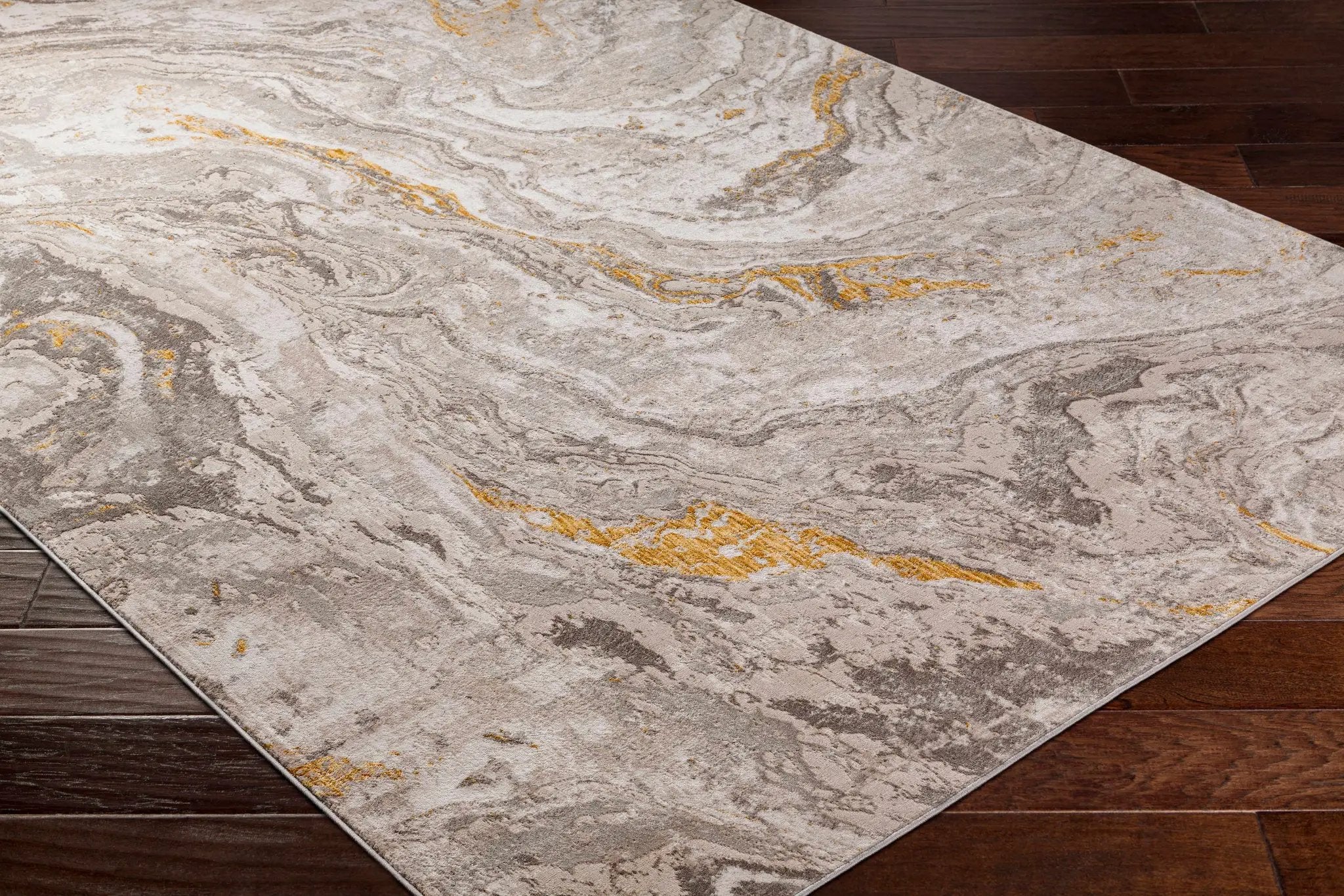 Akins Beige Marble Rug - Clearance by Boutique Rugs
