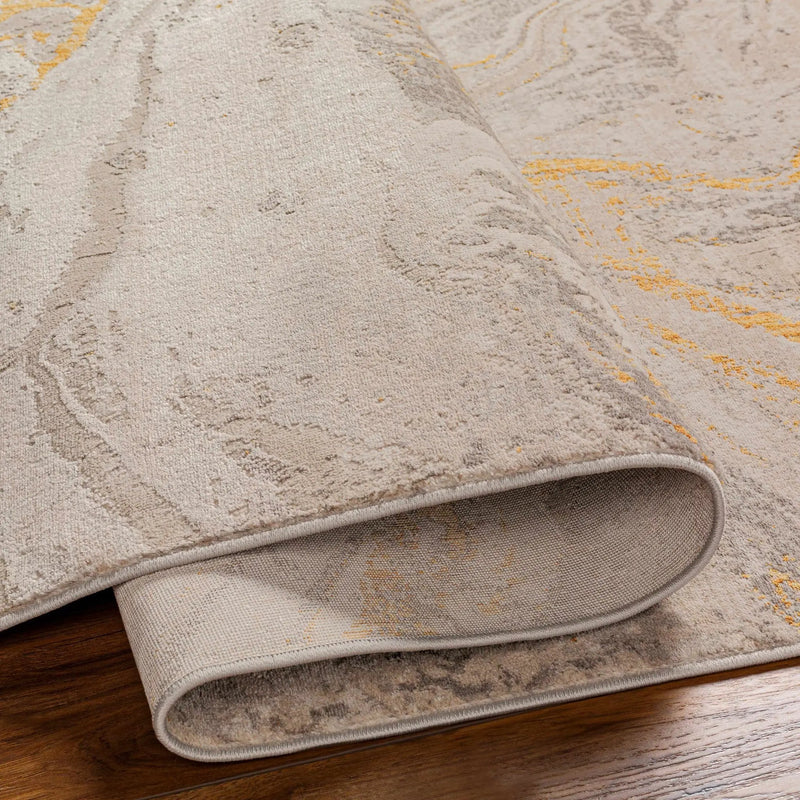 Akins Beige Marble Rug - Clearance by Boutique Rugs