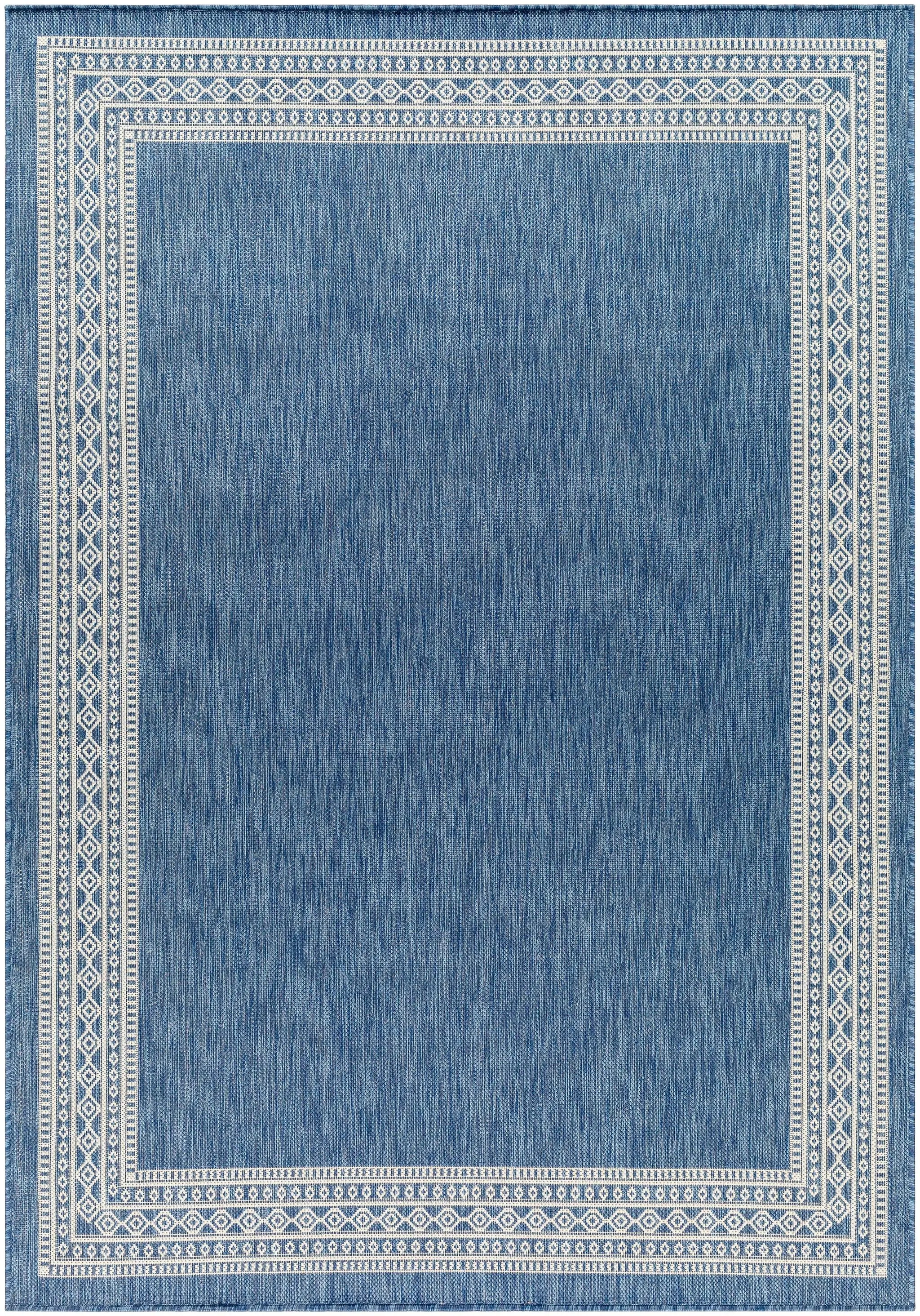 Aleli Blue Outdoor Area Rug - Clearance by Boutique Rugs