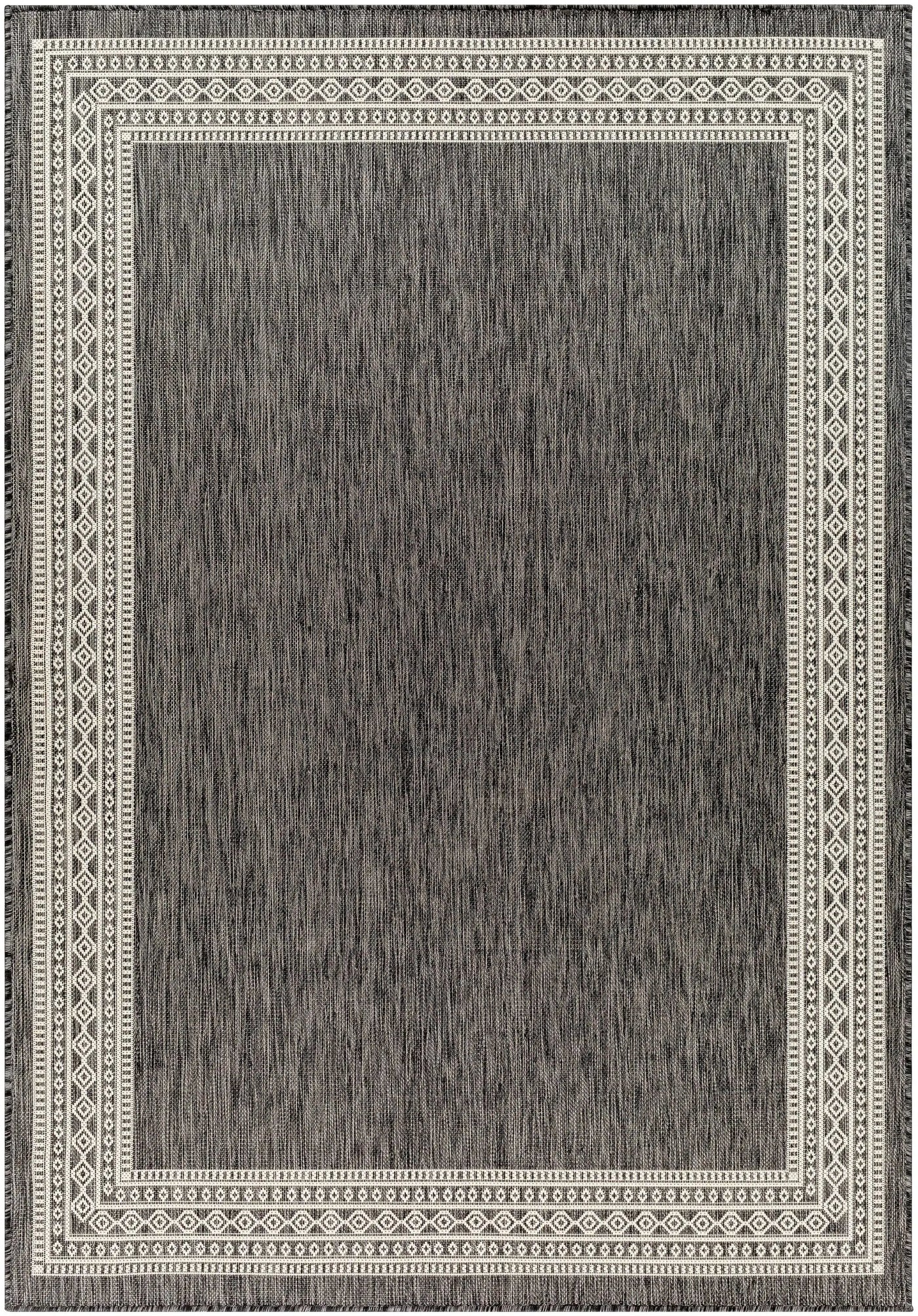 Aleli Black & White Outdoor Area Rug - Clearance by Boutique Rugs