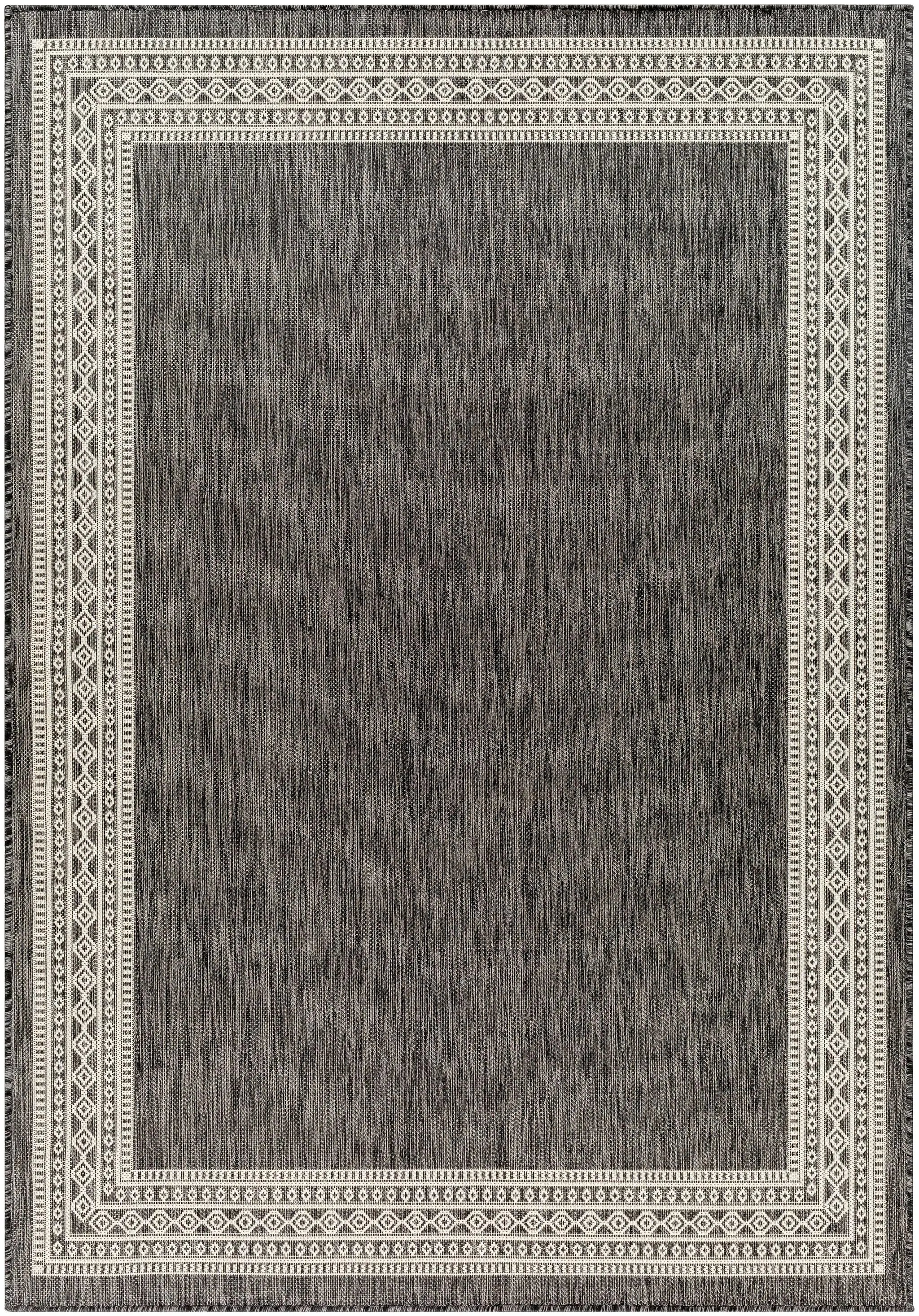 Aleli Black & White Outdoor Area Rug - Clearance by Boutique Rugs