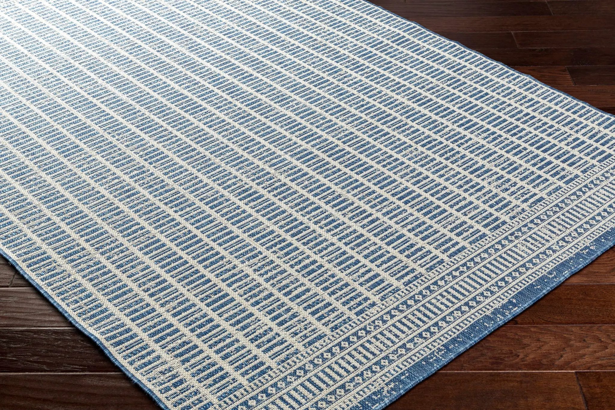 Amena Blue Outdoor Area Rug - Clearance by Boutique Rugs