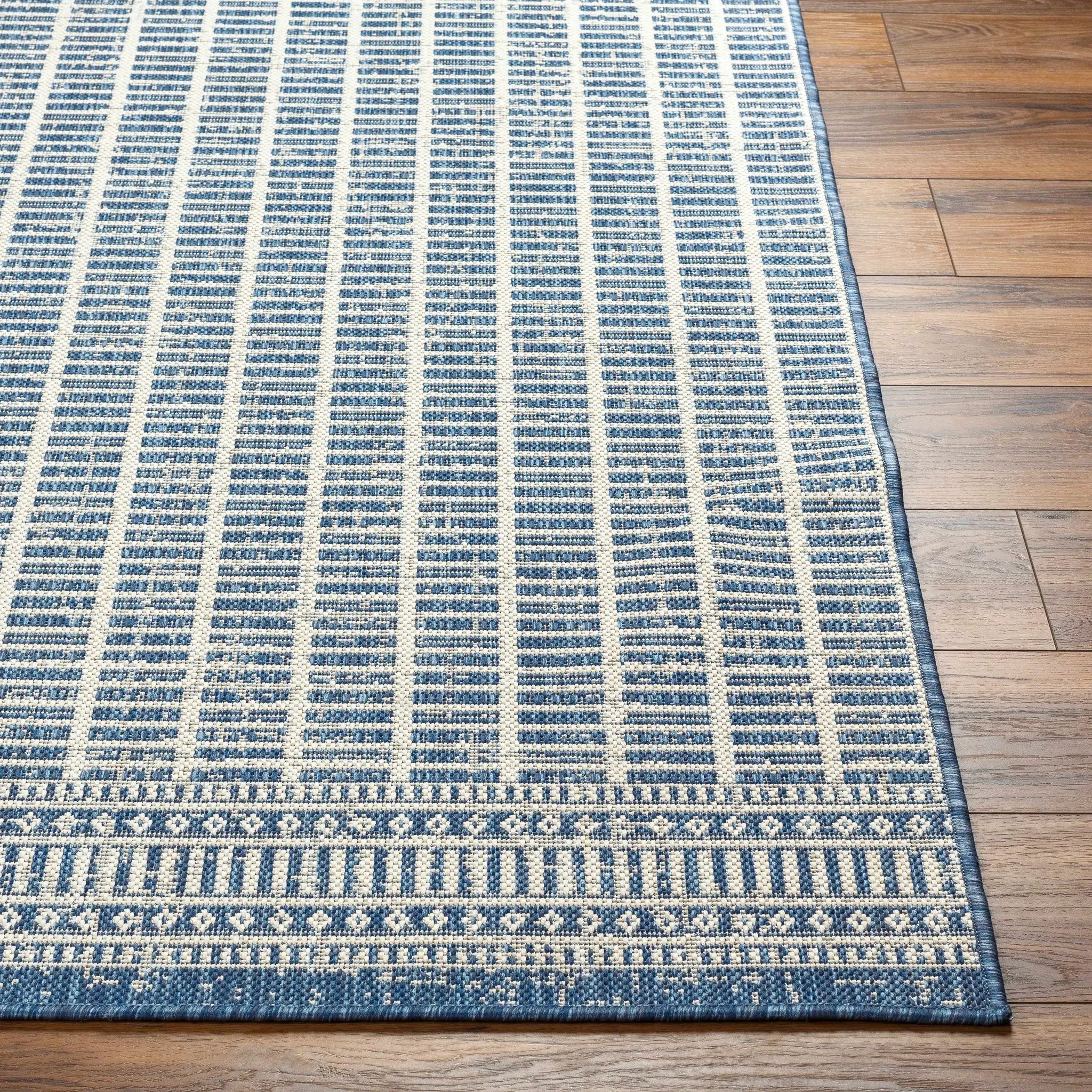 Amena Blue Outdoor Area Rug - Clearance by Boutique Rugs