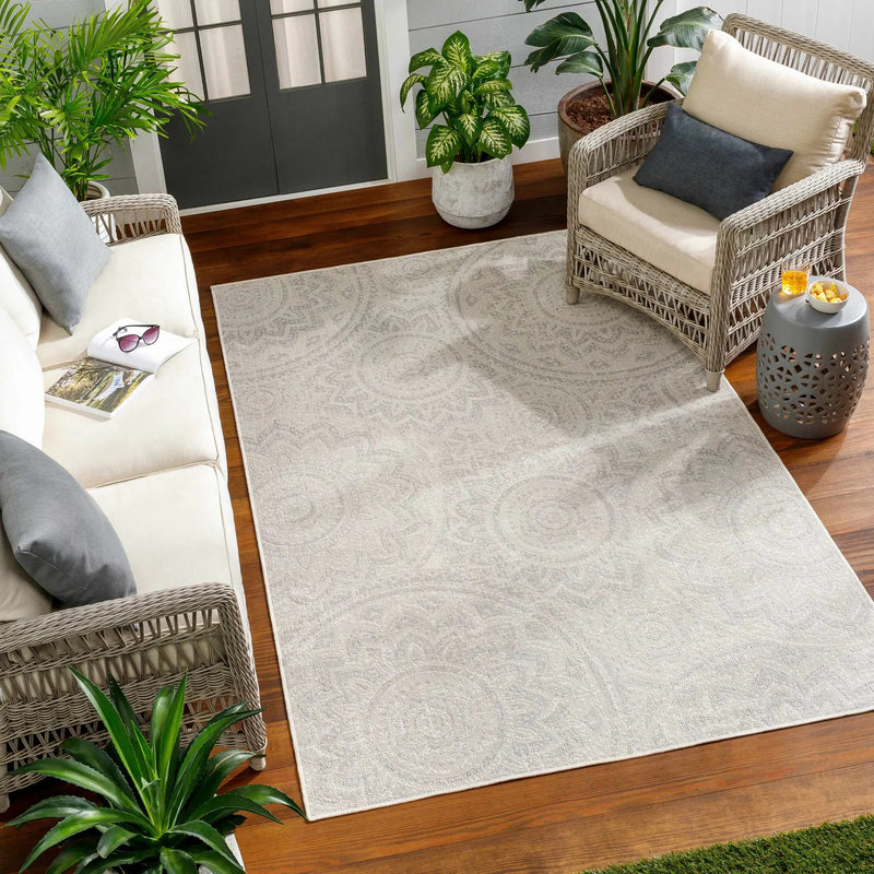 Ayala Cream Outdoor Area Rug - Clearance by Boutique Rugs