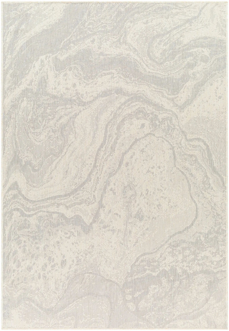 Basma Cream Marble Outdoor Area Rug - Clearance by Boutique Rugs