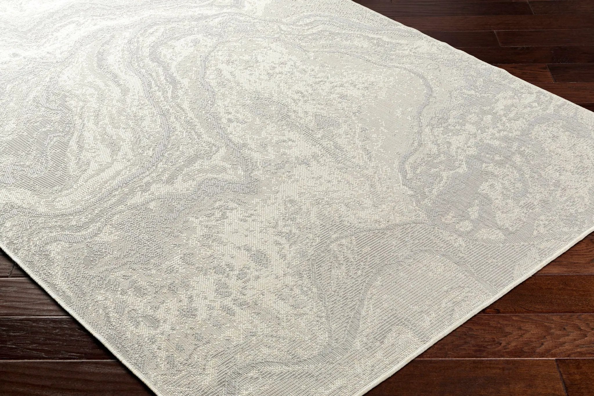 Basma Cream Marble Outdoor Area Rug - Clearance by Boutique Rugs