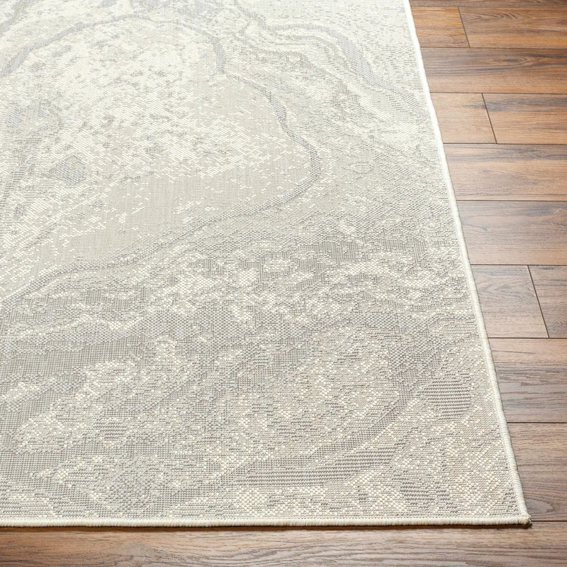 Basma Cream Marble Outdoor Area Rug - Clearance by Boutique Rugs