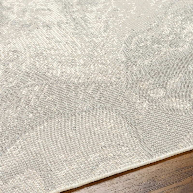 Basma Cream Marble Outdoor Area Rug - Clearance by Boutique Rugs