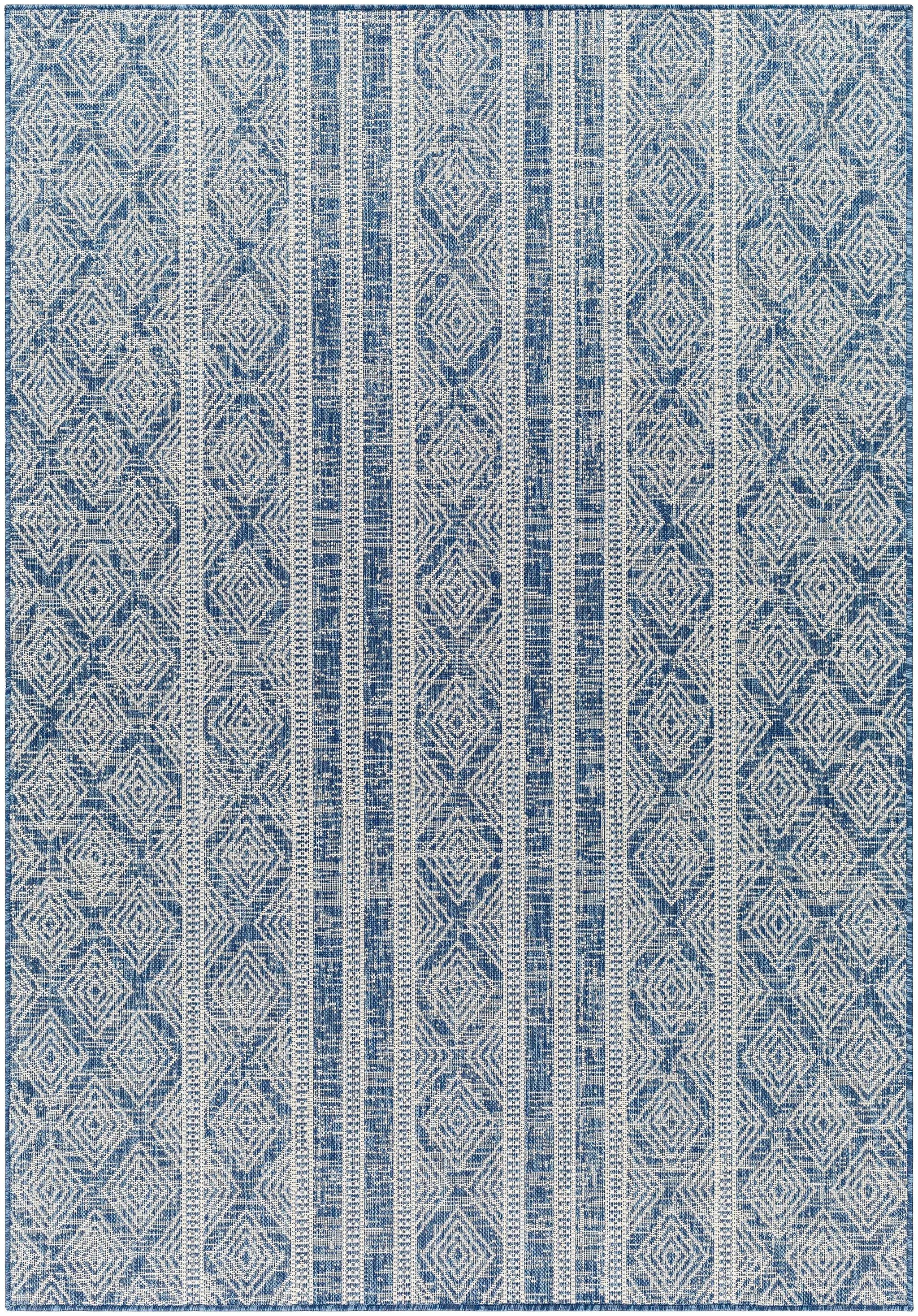 Gavin Blue Durable Outdoor Rug - Clearance by Boutique Rugs