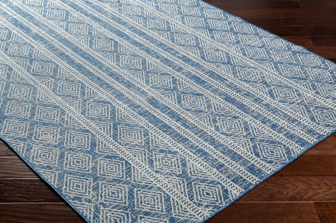 Gavin Blue Durable Outdoor Rug - Clearance by Boutique Rugs