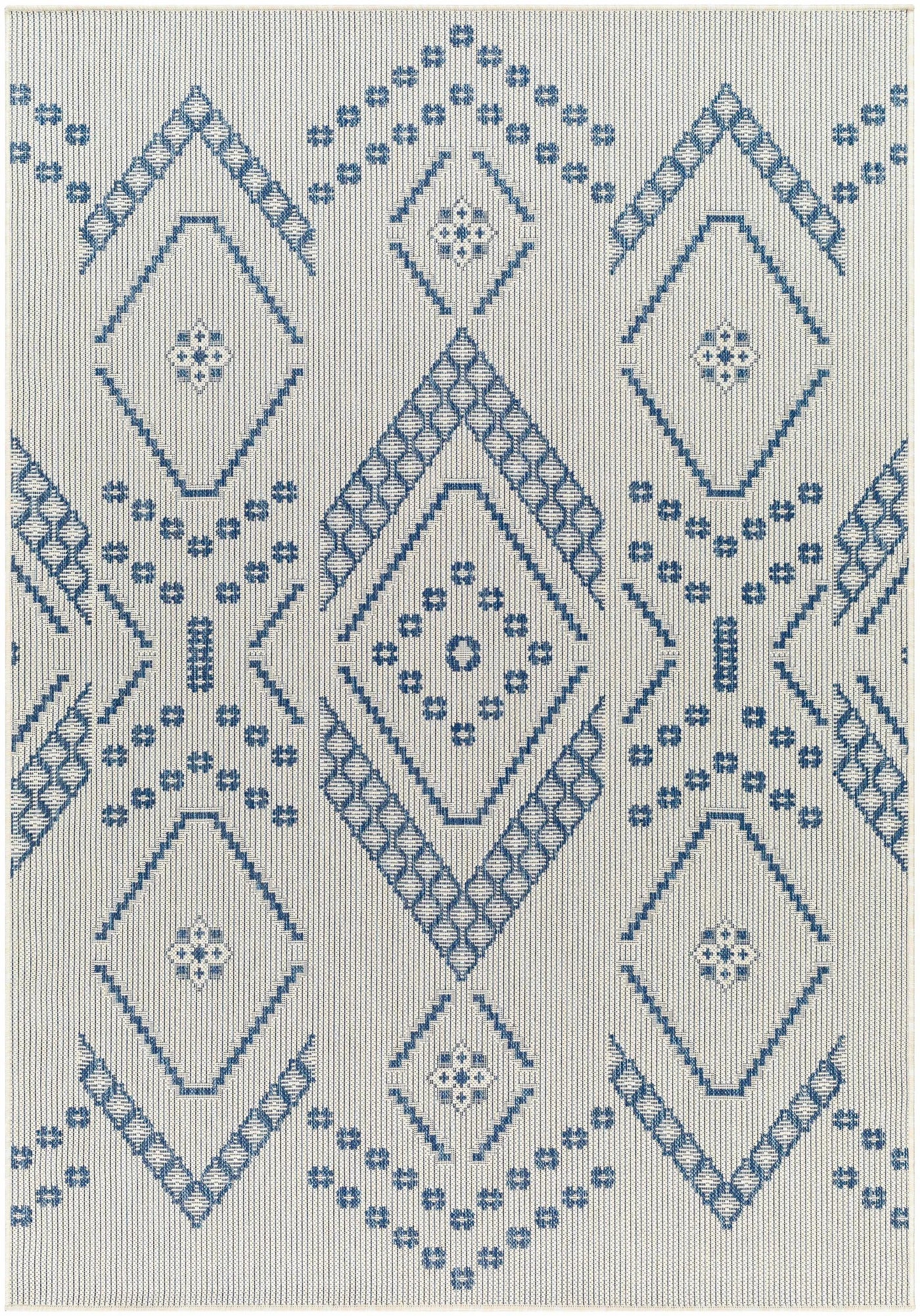 Helga Blue Outdoor Area Rug - Clearance by Boutique Rugs