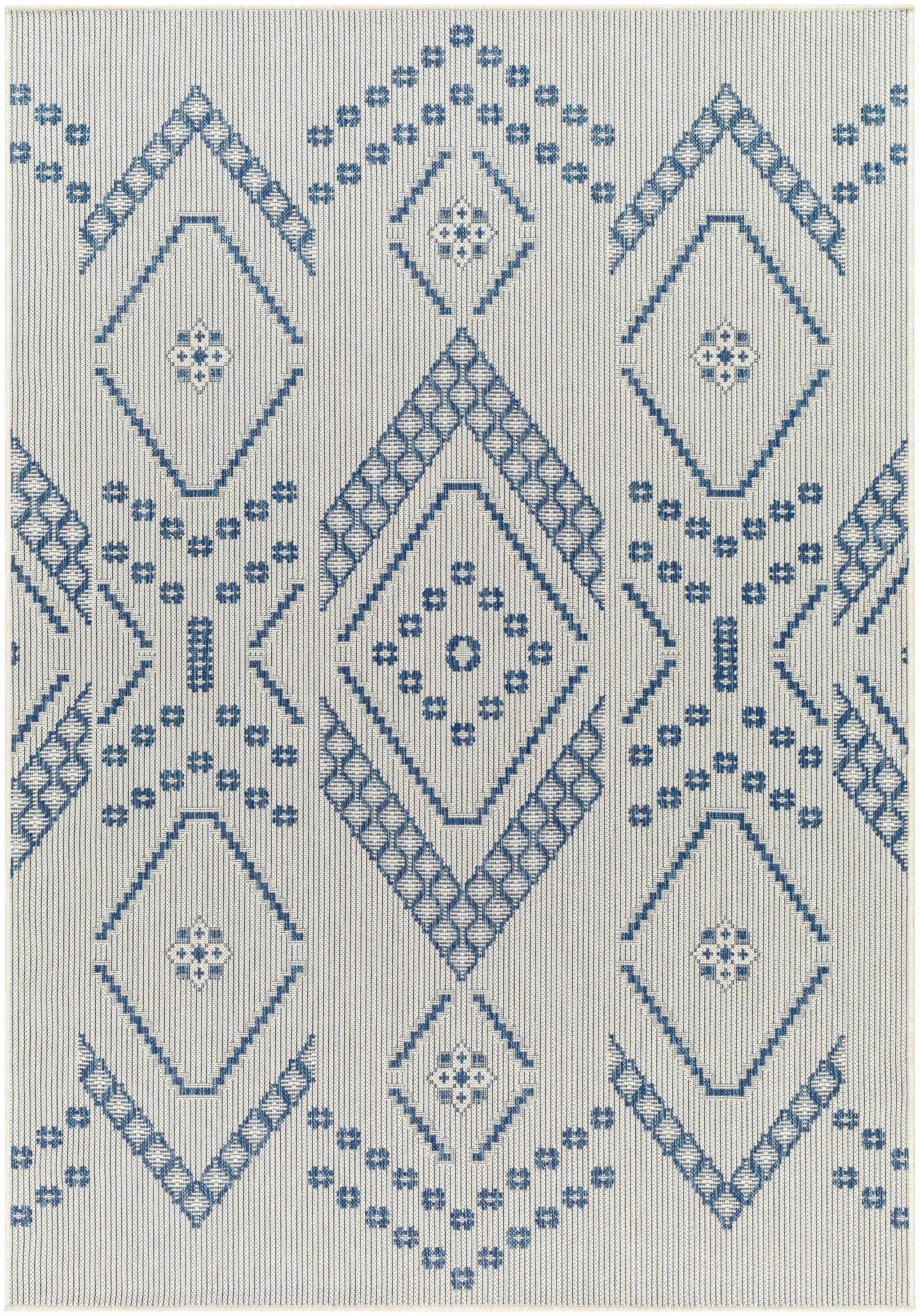 Helga Blue Outdoor Area Rug - Clearance by Boutique Rugs
