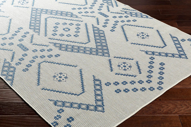 Helga Blue Outdoor Area Rug - Clearance by Boutique Rugs