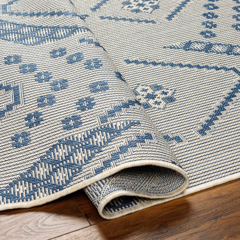Helga Blue Outdoor Area Rug - Clearance by Boutique Rugs