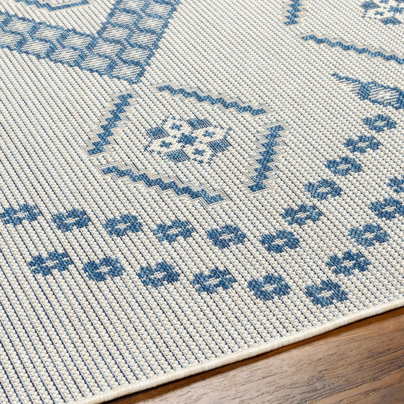 Helga Blue Outdoor Area Rug - Clearance by Boutique Rugs