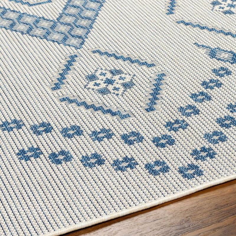 Helga Blue Outdoor Area Rug - Clearance by Boutique Rugs