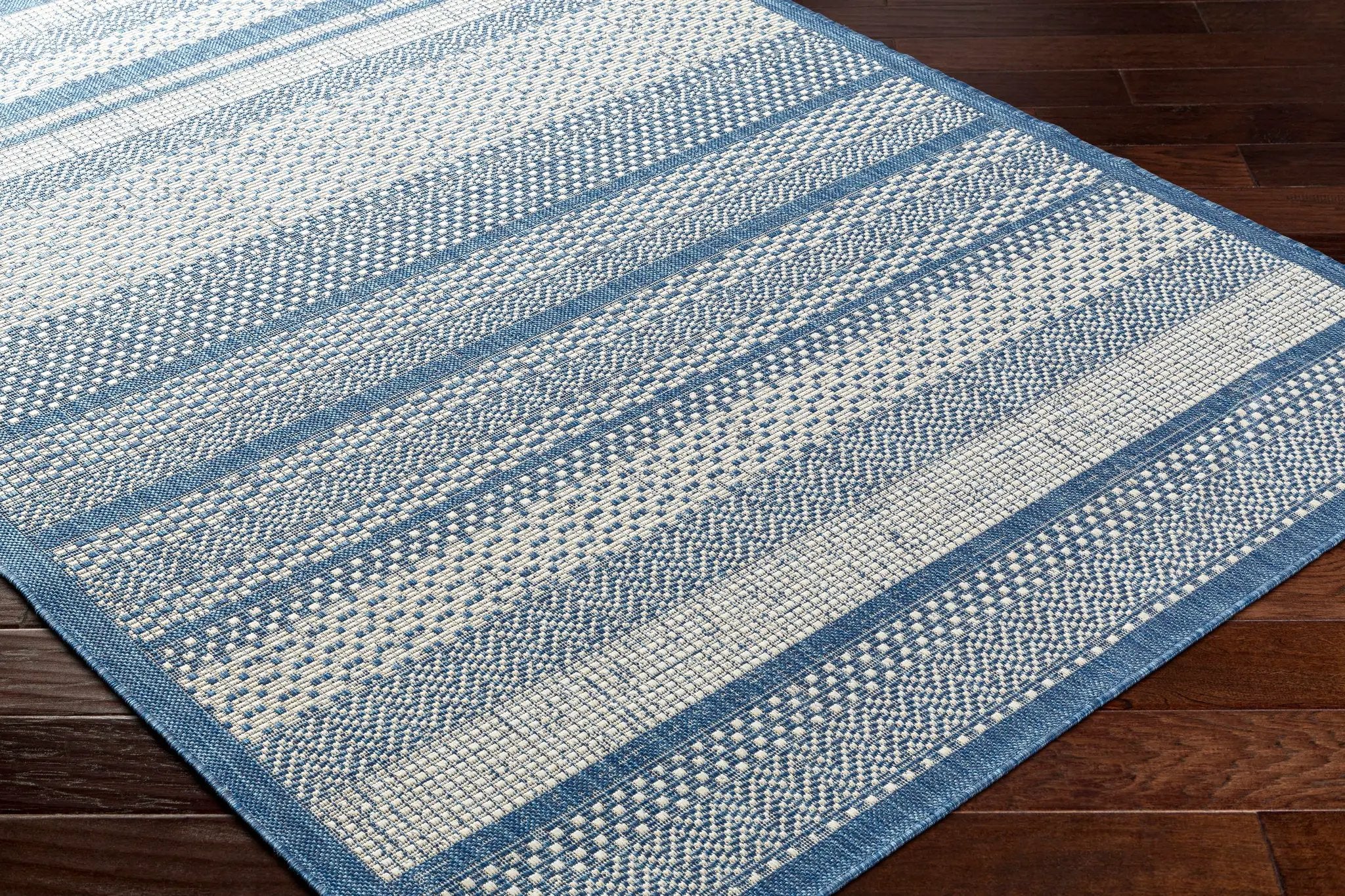 Hessa Blue Outdoor Area Rug - Clearance by Boutique Rugs