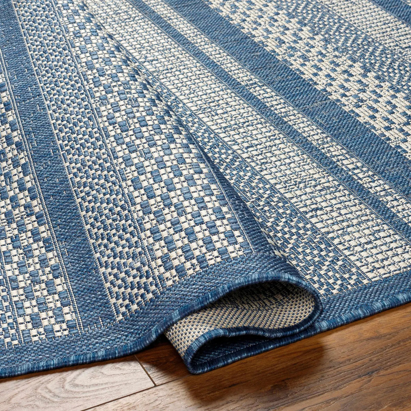 Hessa Blue Outdoor Area Rug - Clearance by Boutique Rugs