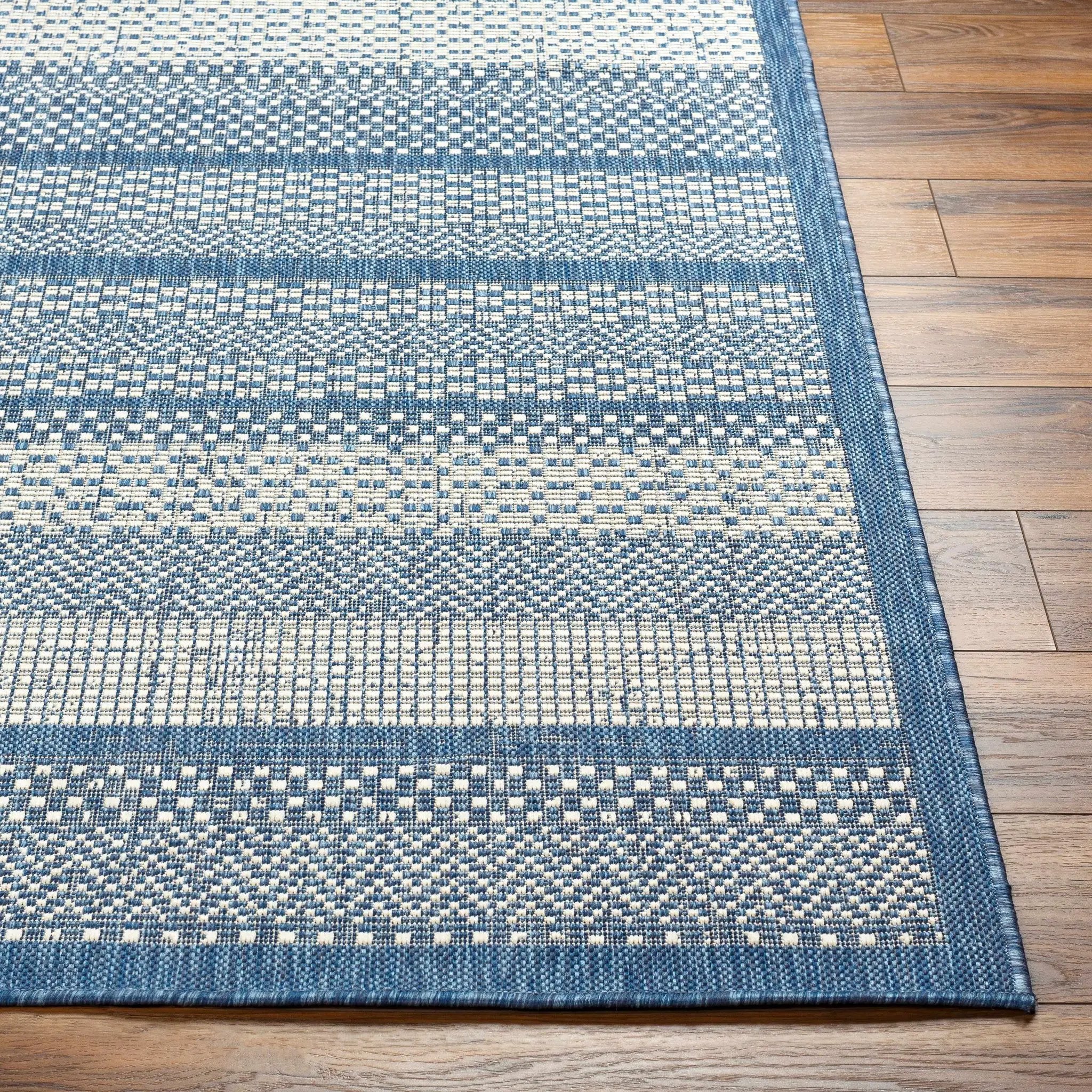 Hessa Blue Outdoor Area Rug - Clearance by Boutique Rugs
