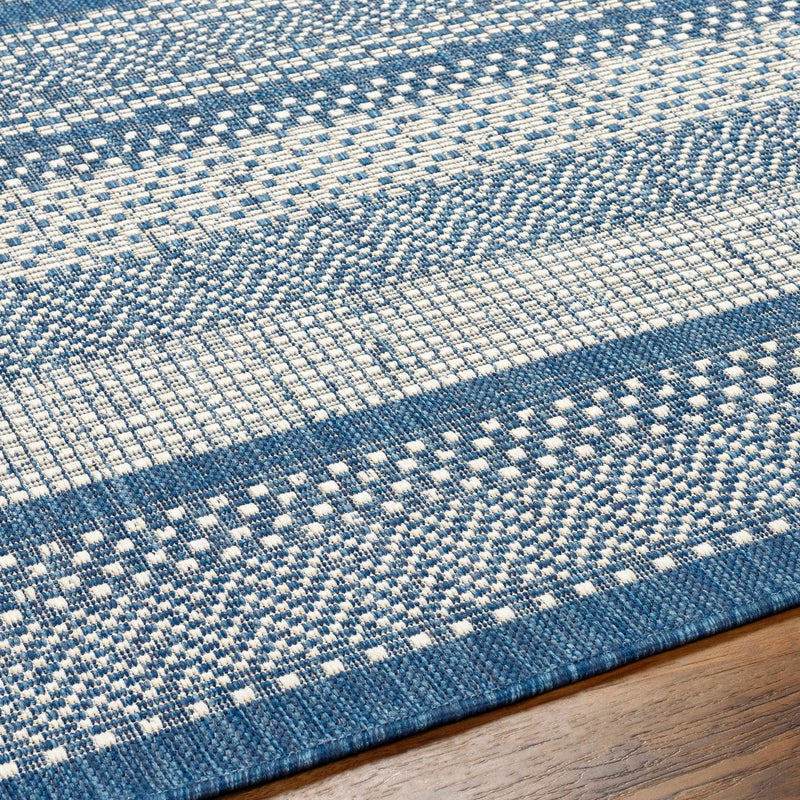 Hessa Blue Outdoor Area Rug - Clearance by Boutique Rugs