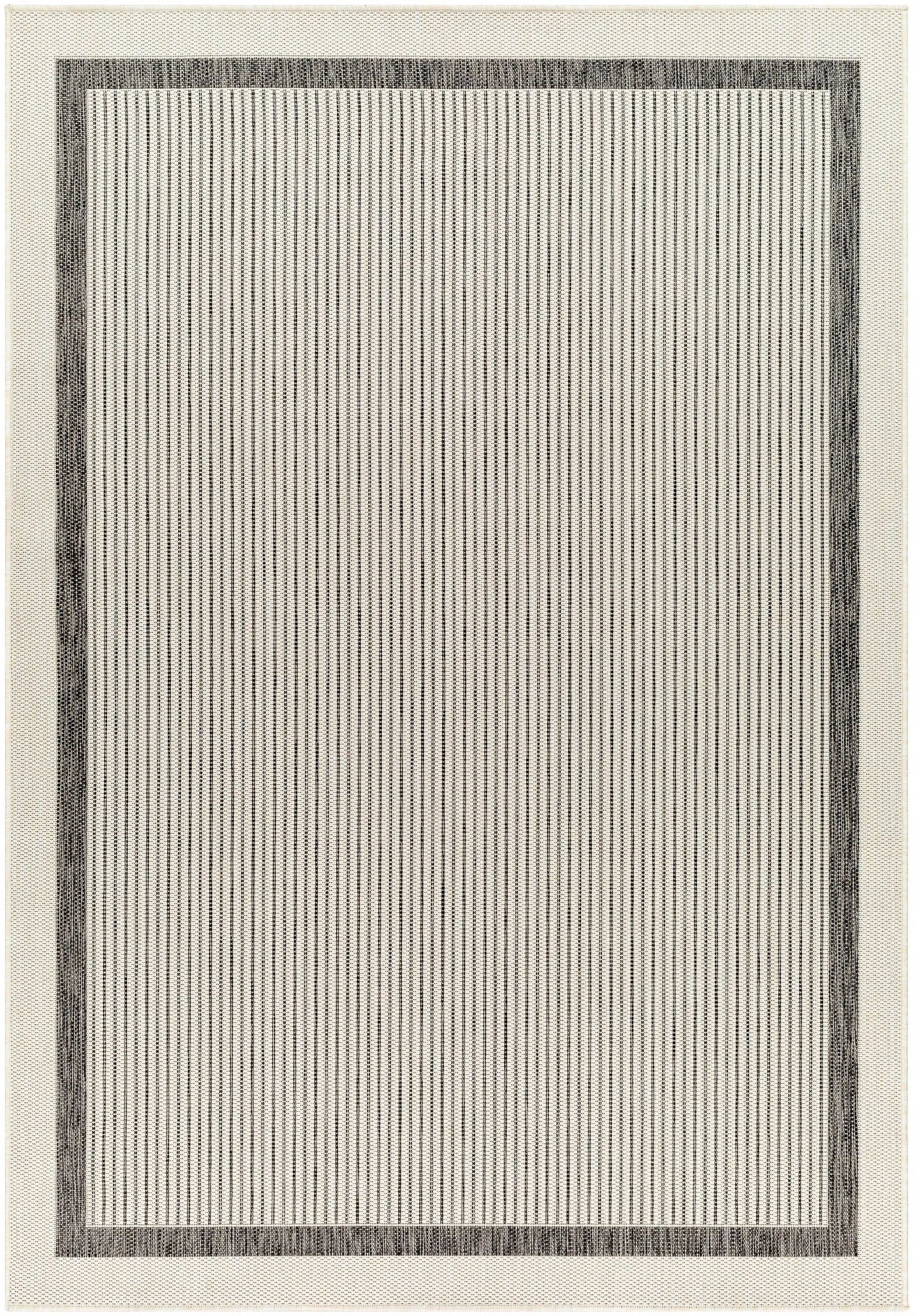 Hevel Black & White Outdoor Area Rug - Clearance by Boutique Rugs