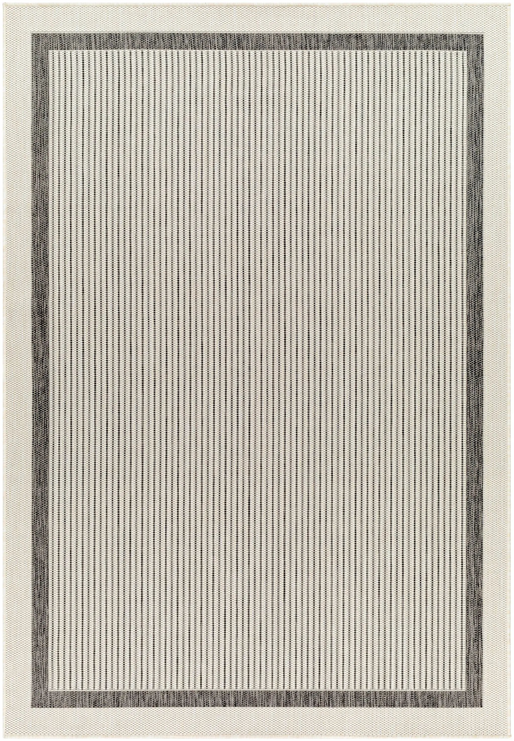 Hevel Black & White Outdoor Area Rug - Clearance by Boutique Rugs