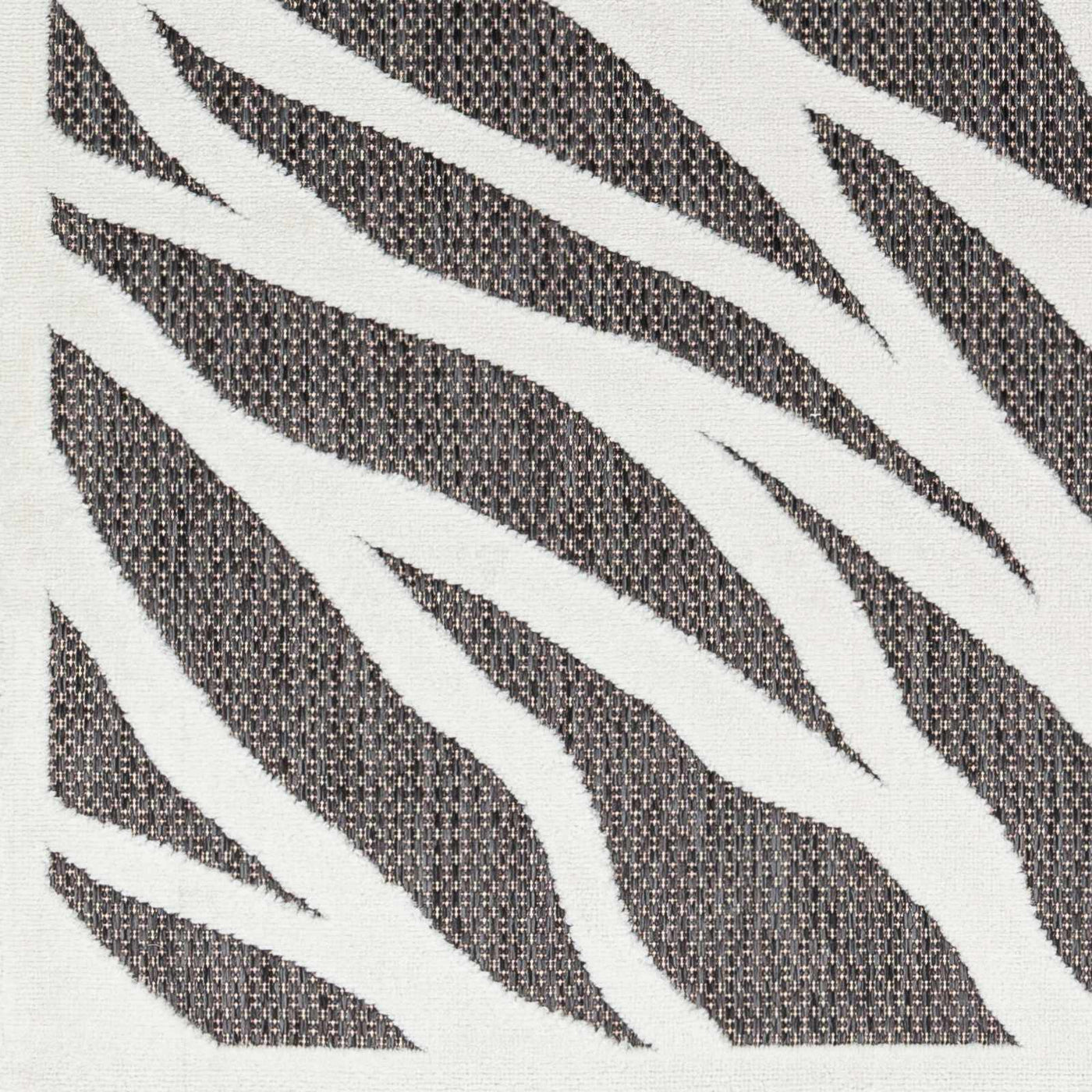 Astra Zebra Print Black Outdoor Rug - Clearance by Boutique Rugs