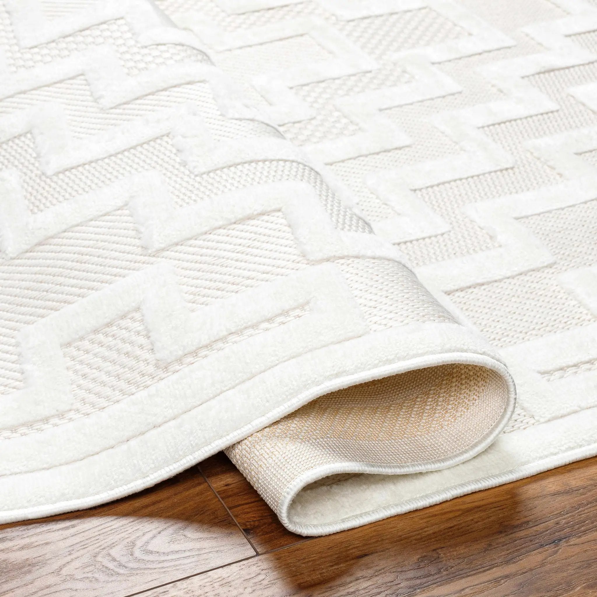 Diza Cream Outdoor Rug - Clearance by Boutique Rugs