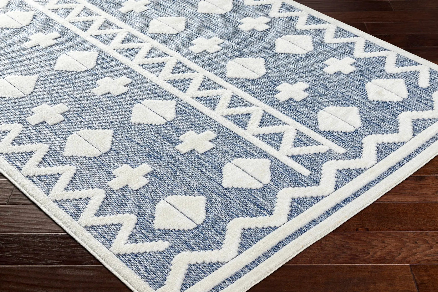 Elio Blue Outdoor Rug - Clearance by Boutique Rugs