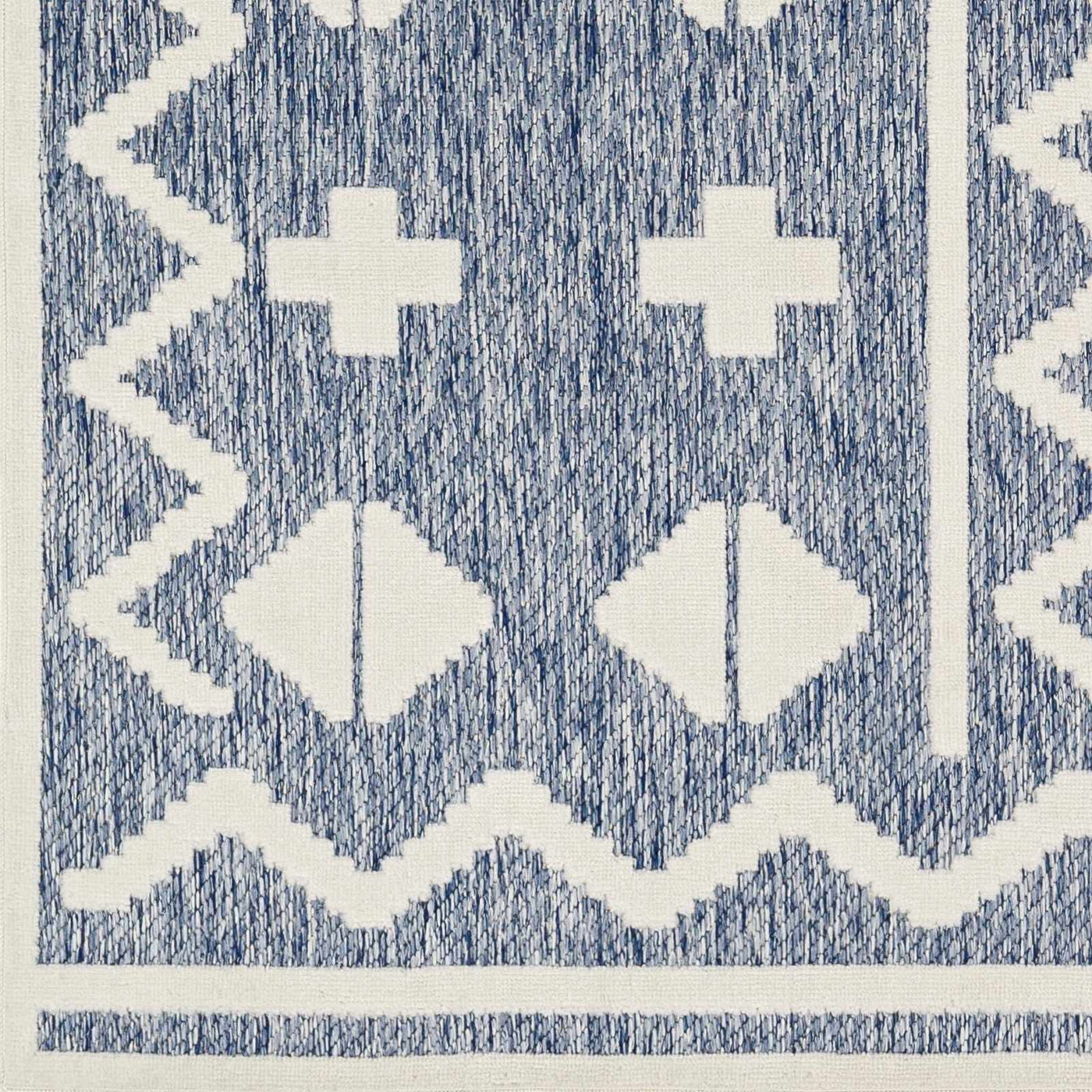 Elio Blue Outdoor Rug - Clearance by Boutique Rugs