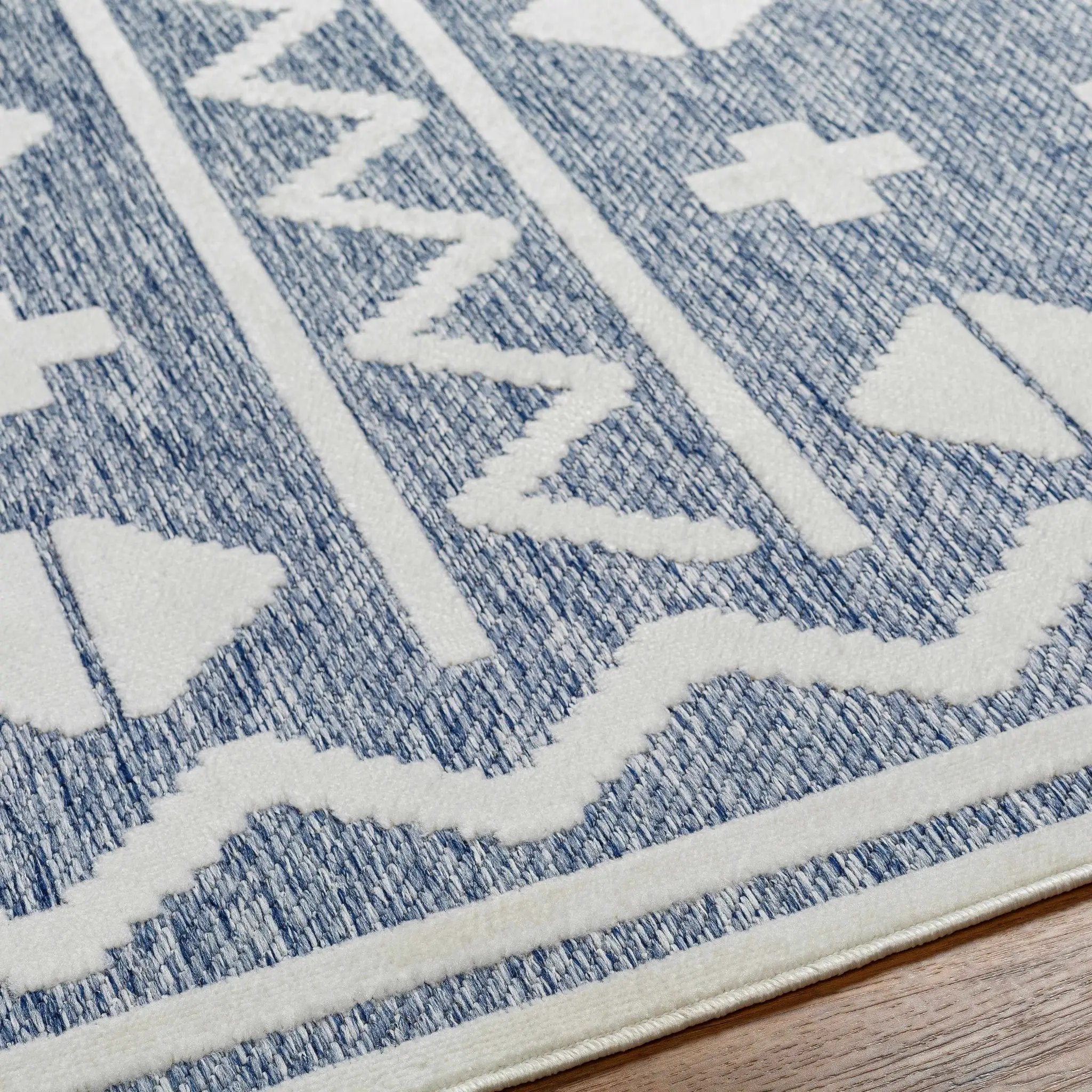 Elio Blue Outdoor Rug - Clearance by Boutique Rugs