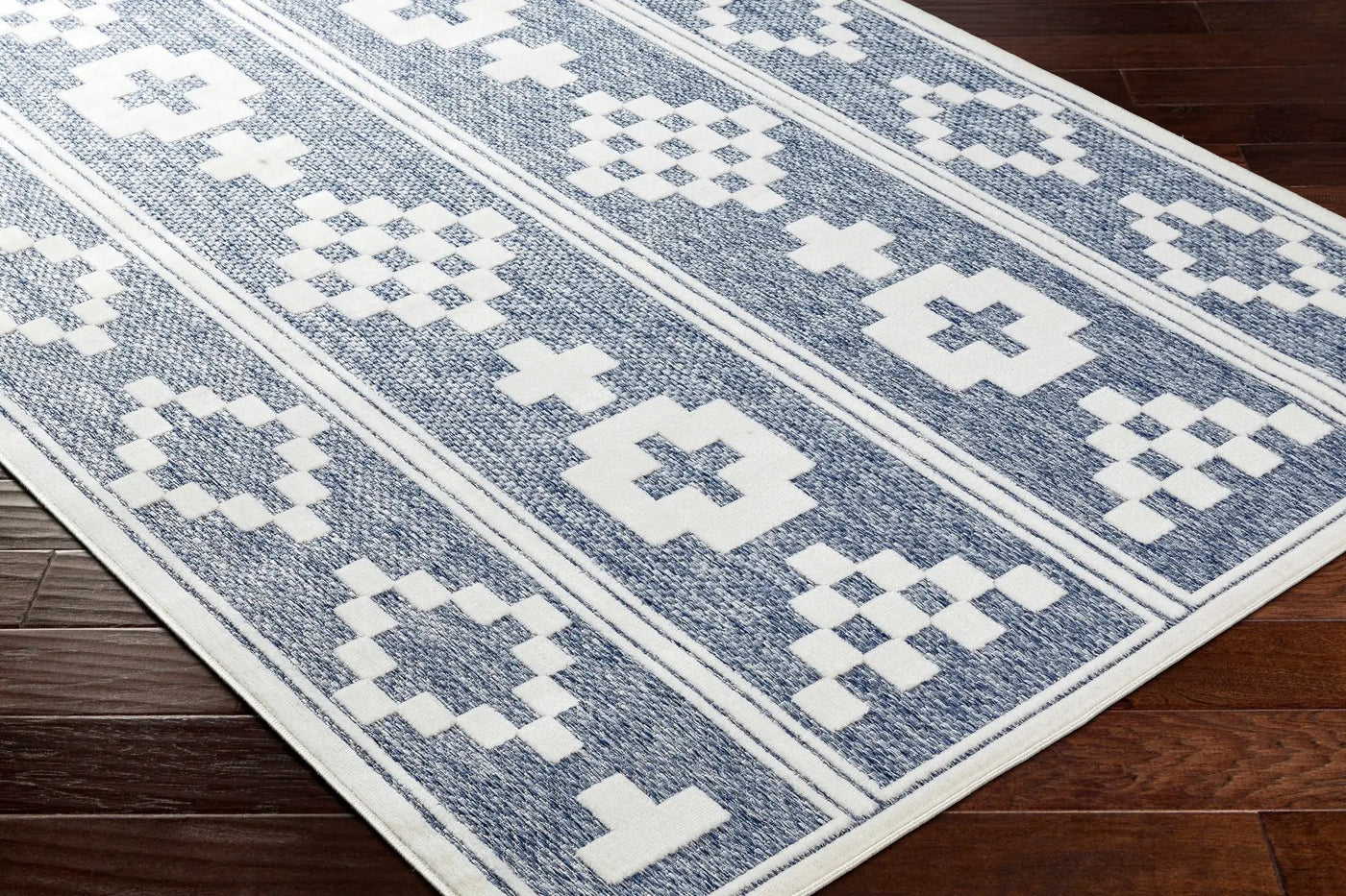 Hiro Blue Outdoor Rug - Clearance by Boutique Rugs