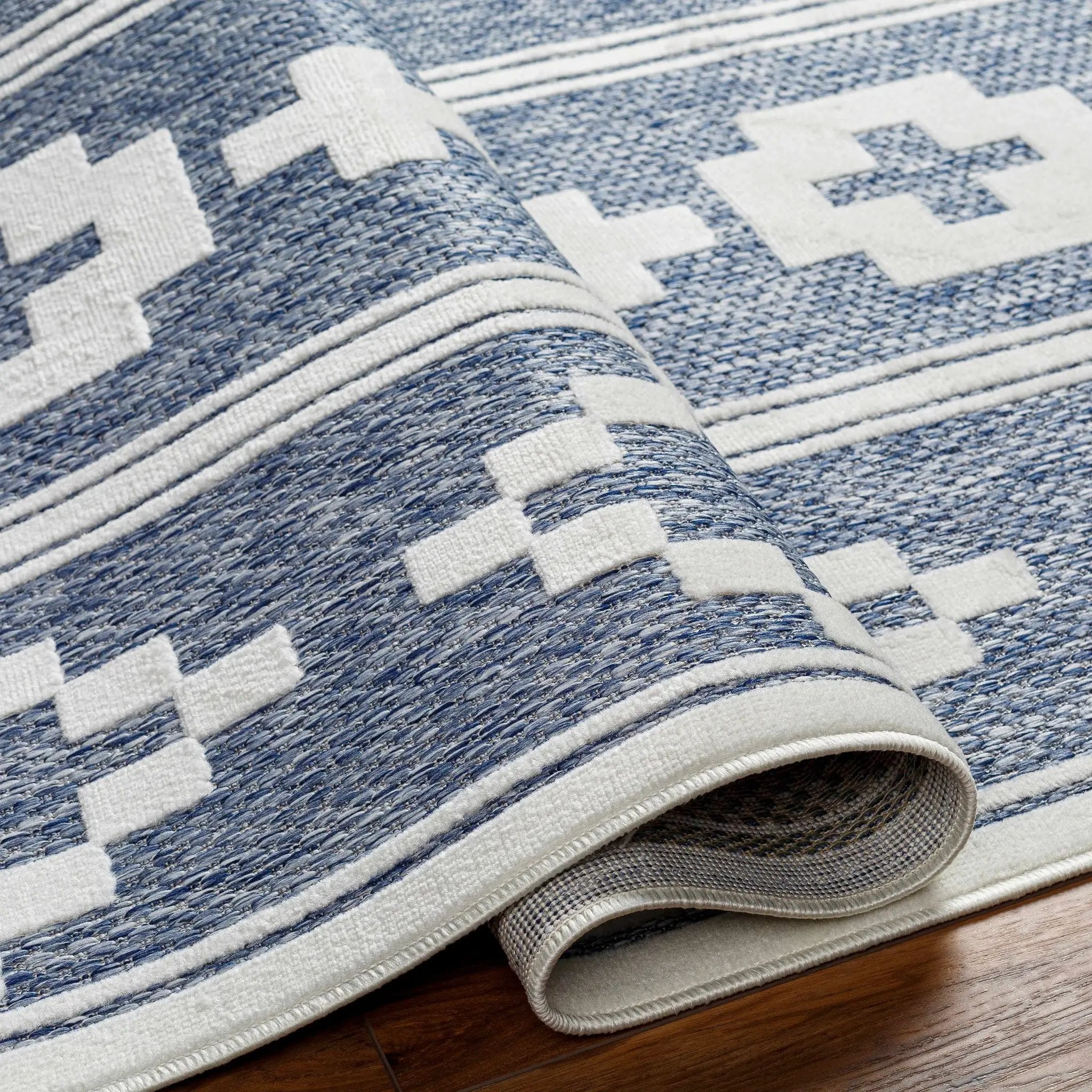 Hiro Blue Outdoor Rug - Clearance by Boutique Rugs