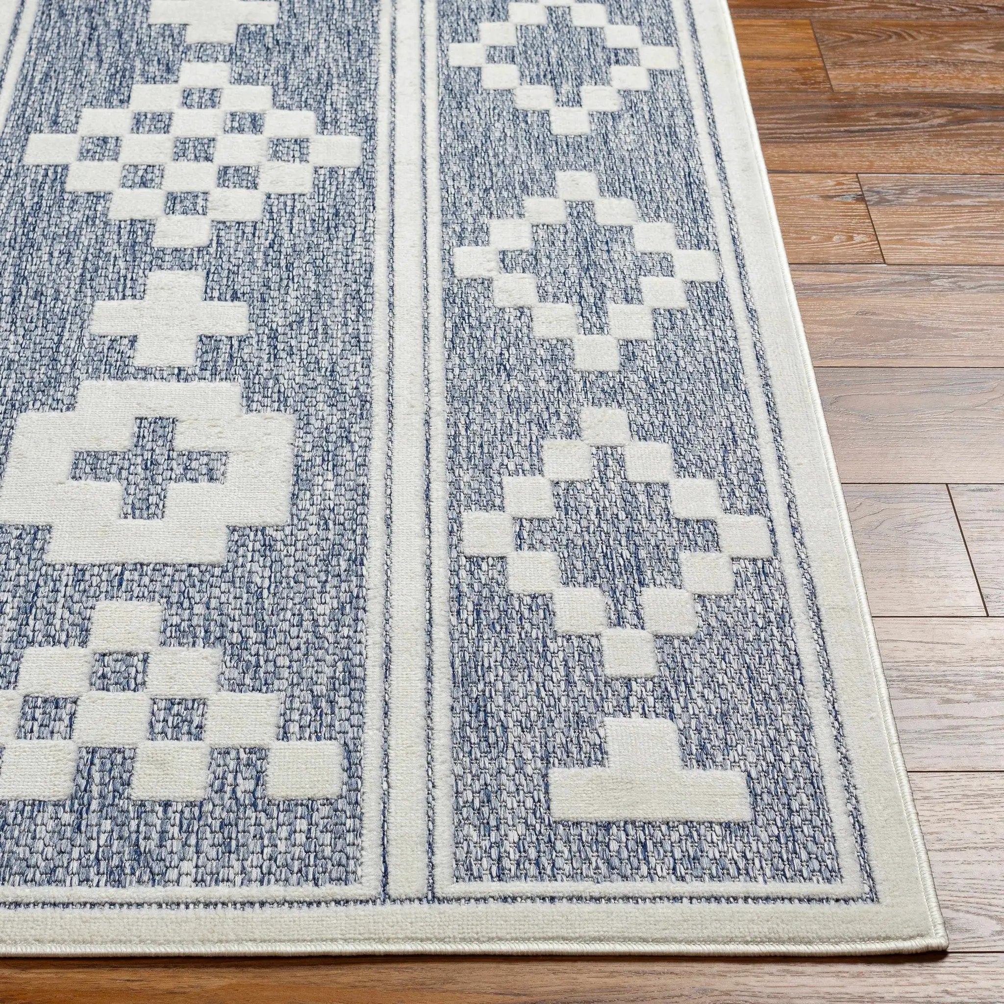 Hiro Blue Outdoor Rug - Clearance by Boutique Rugs