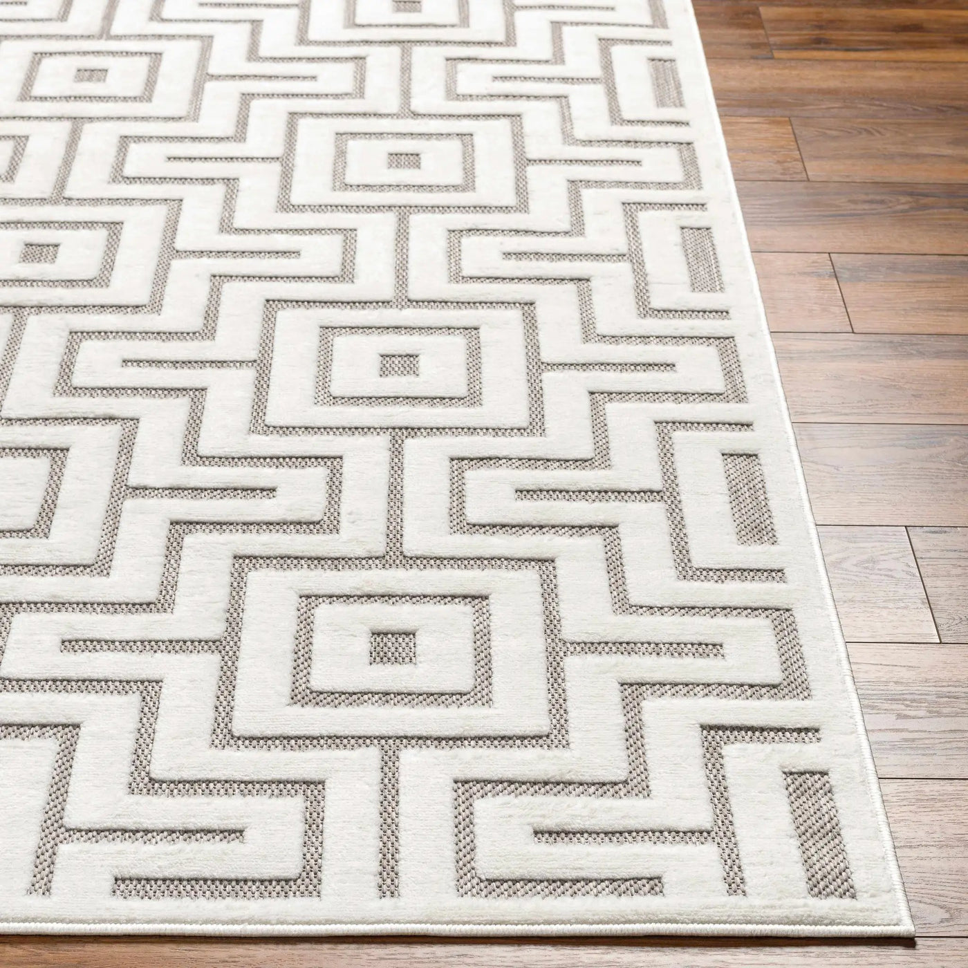 Zevi Beige Outdoor Rug - Clearance by Boutique Rugs