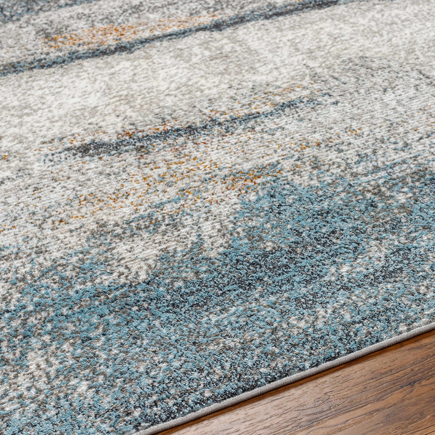 Adam Gray Blue Abstract Area Rug by Boutique Rugs