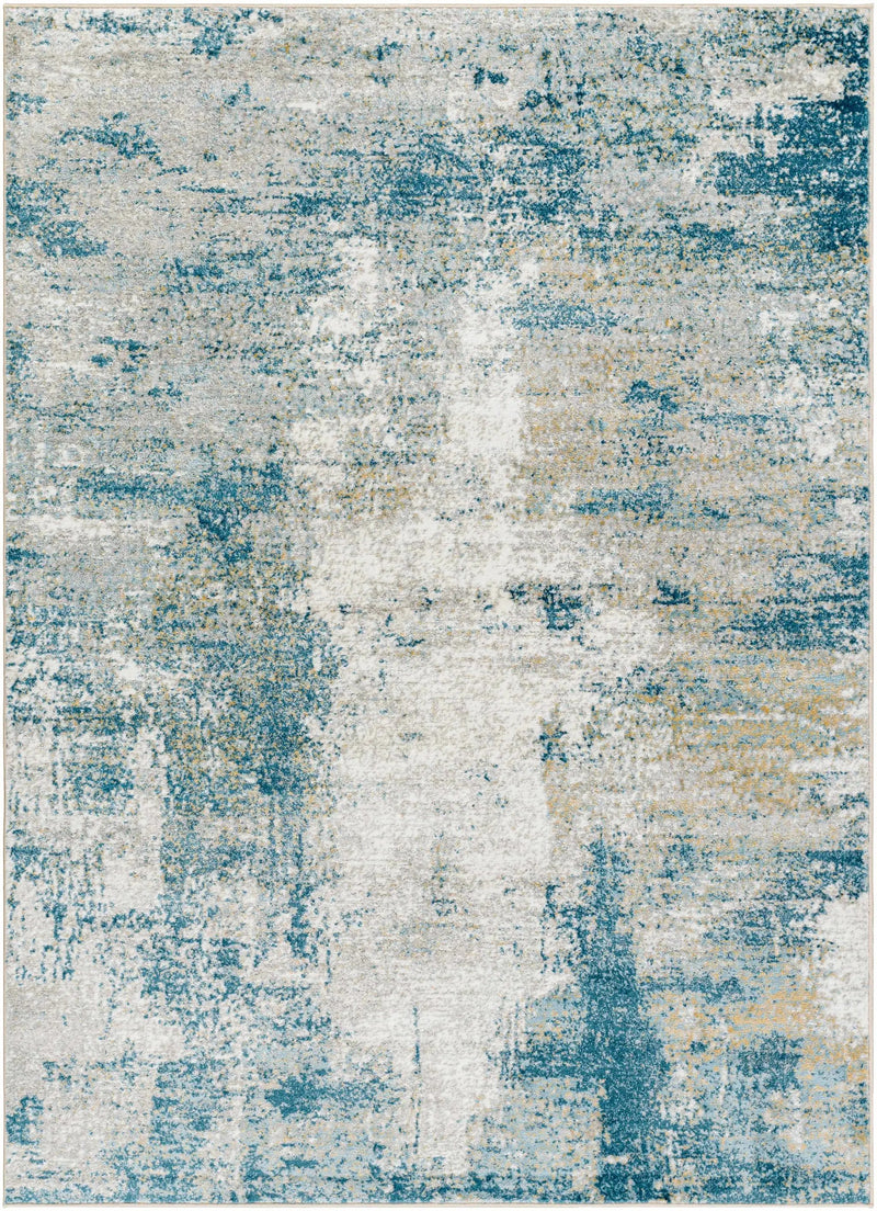 Duval Blue Abstract Area Rug by Boutique Rugs