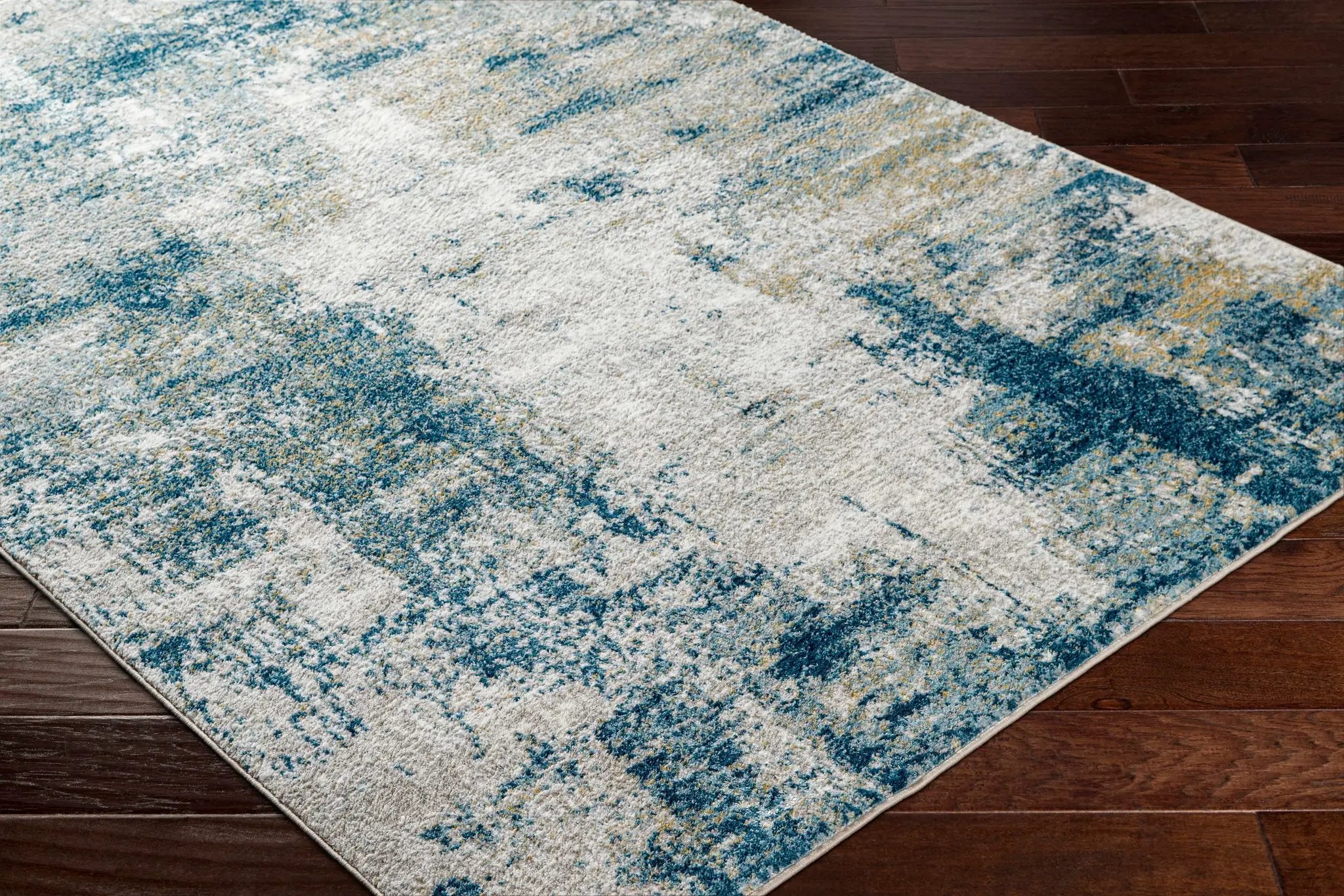 Duval Blue Abstract Area Rug by Boutique Rugs