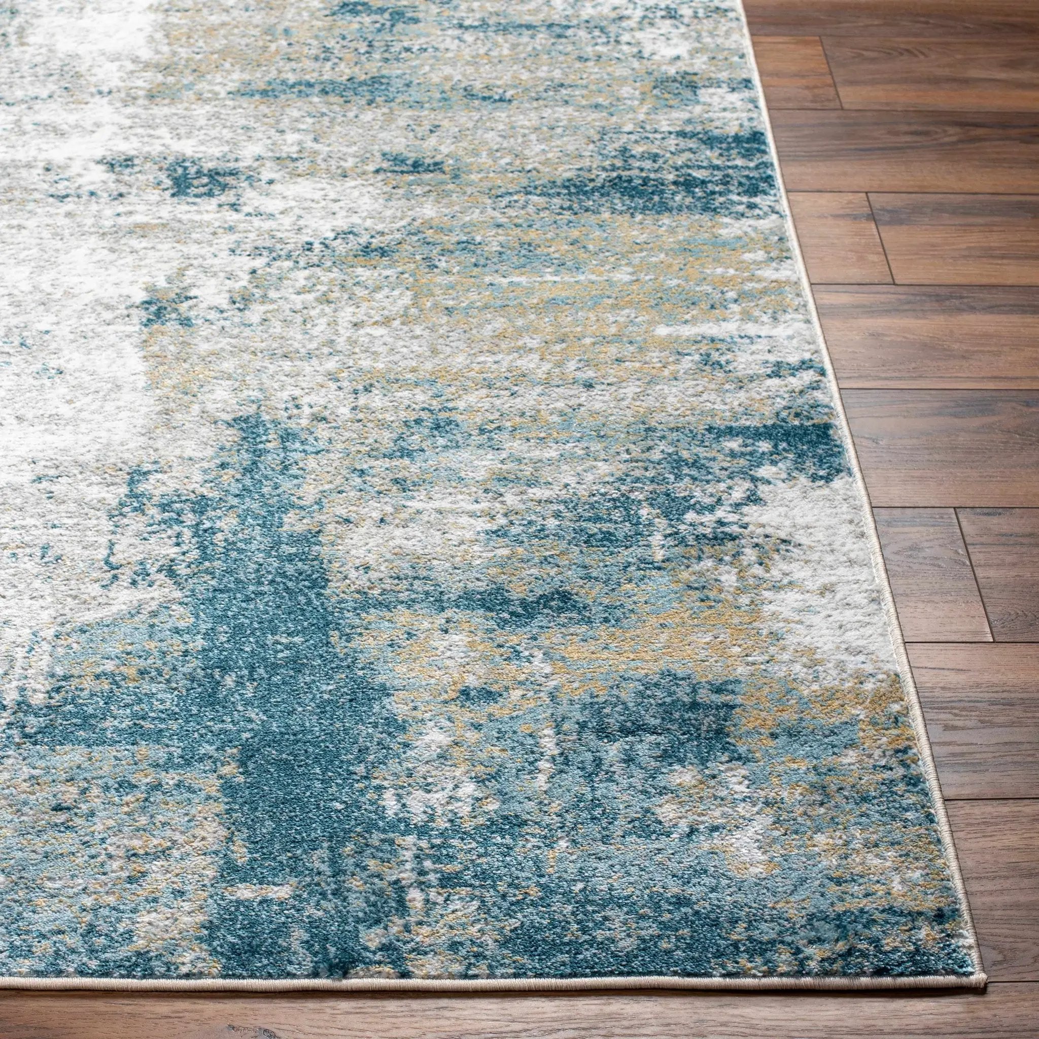 Duval Blue Abstract Area Rug by Boutique Rugs