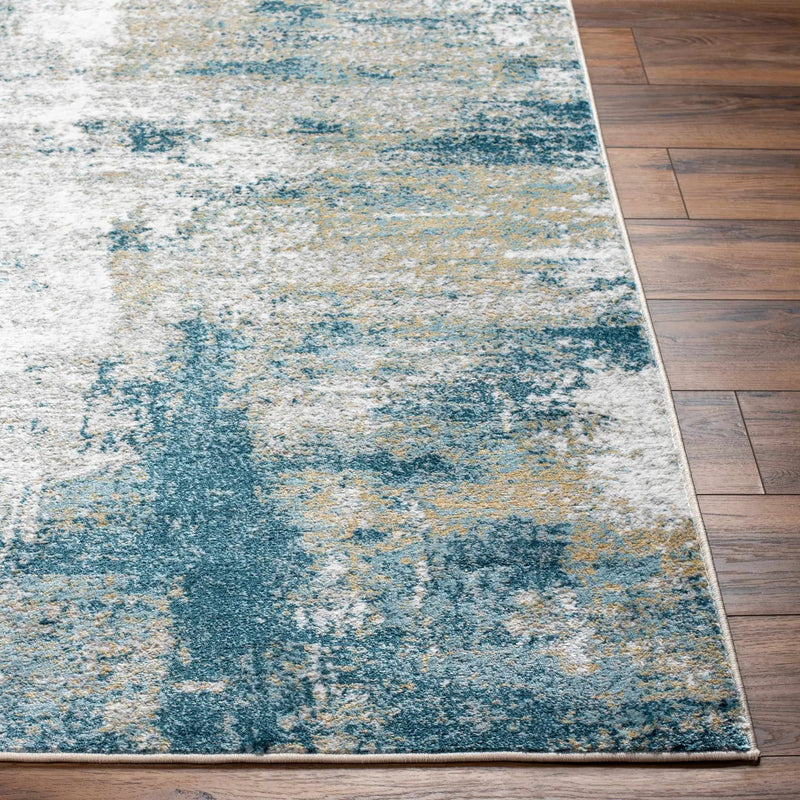 Duval Blue Abstract Area Rug by Boutique Rugs