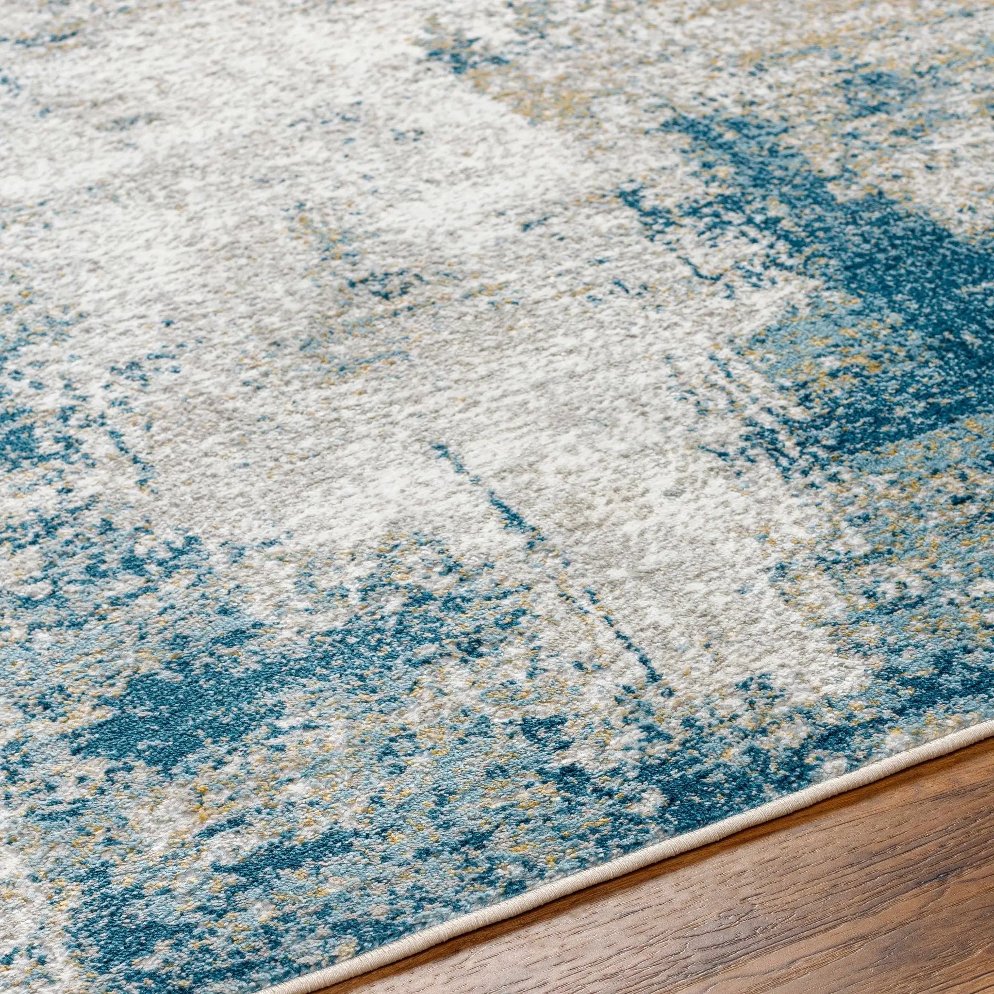 Duval Blue Abstract Area Rug by Boutique Rugs