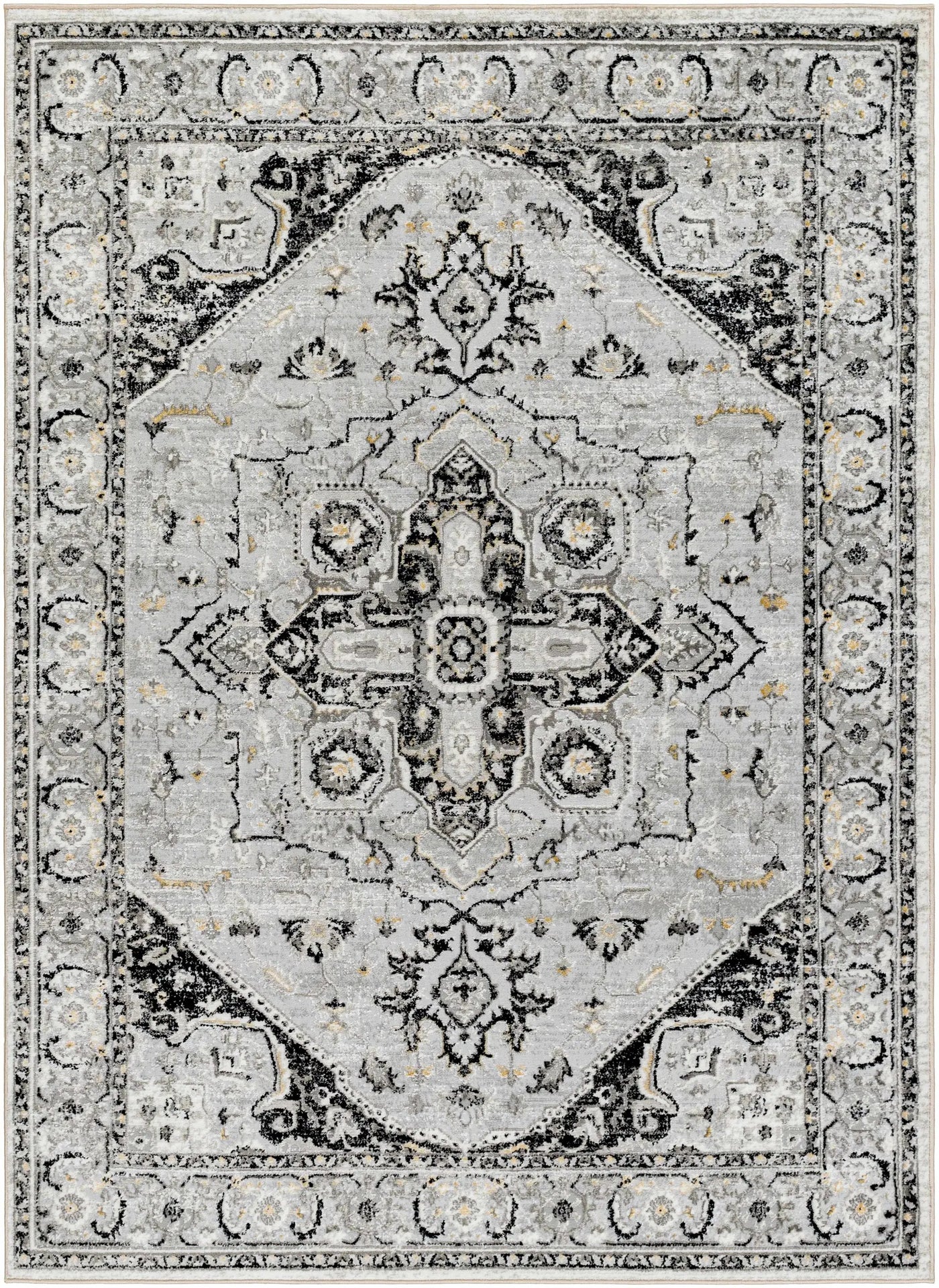 Gauri Gray Medallion Area Rug - Clearance by Boutique Rugs