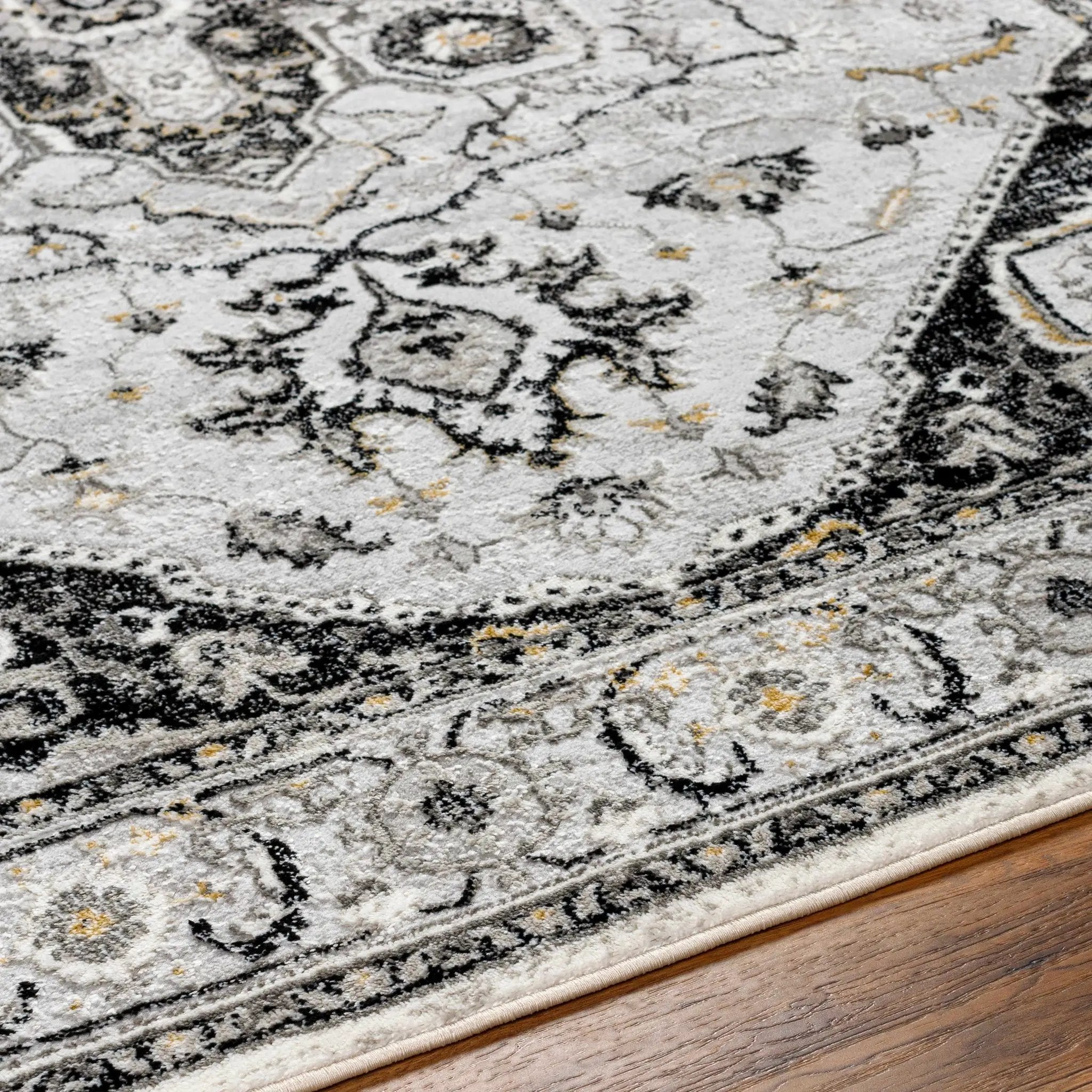 Gauri Gray Medallion Area Rug - Clearance by Boutique Rugs