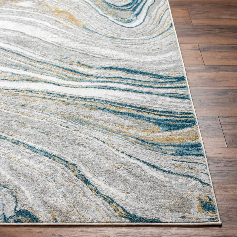 Gregg Silver Gray Marble Area Rug by Boutique Rugs