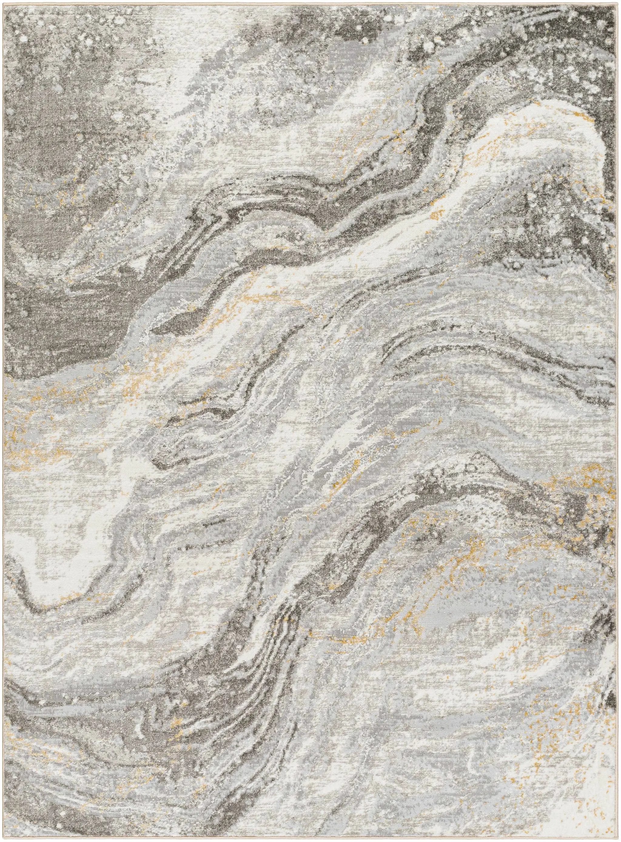 Tess Gray & Brown Marble Area Rug - Clearance by Boutique Rugs